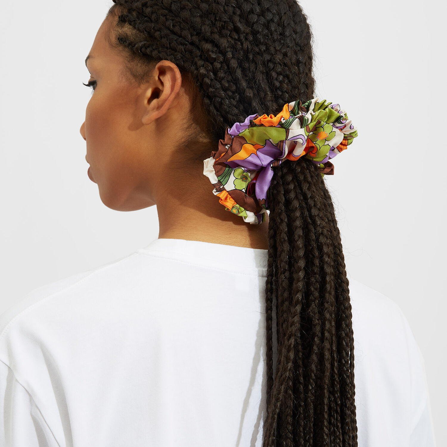 La Doublej Scrunchie In Vines Bianco