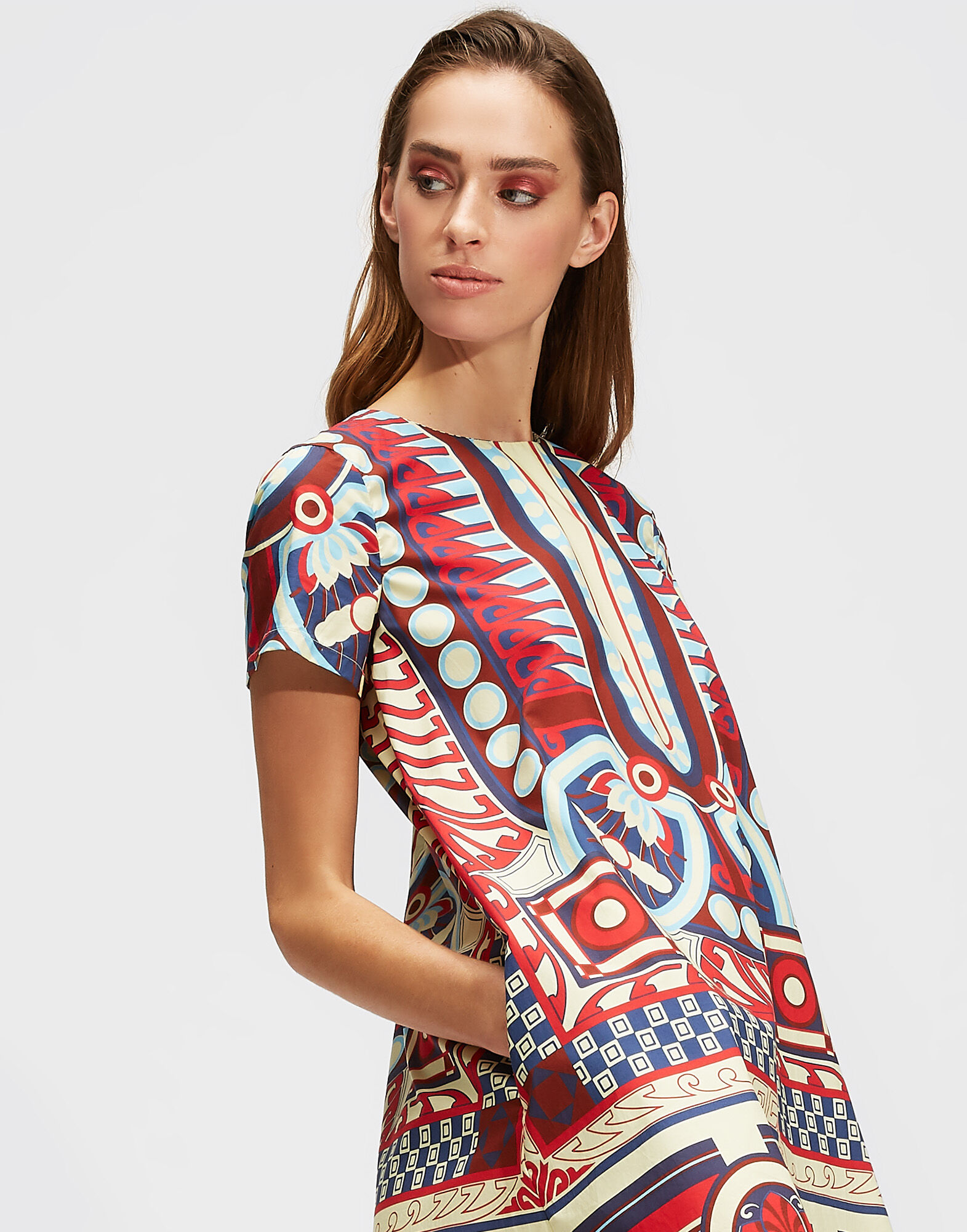 LaDoubleJ Mini Swing Dress Ittica Rosso DRE0169COT015ITT0003