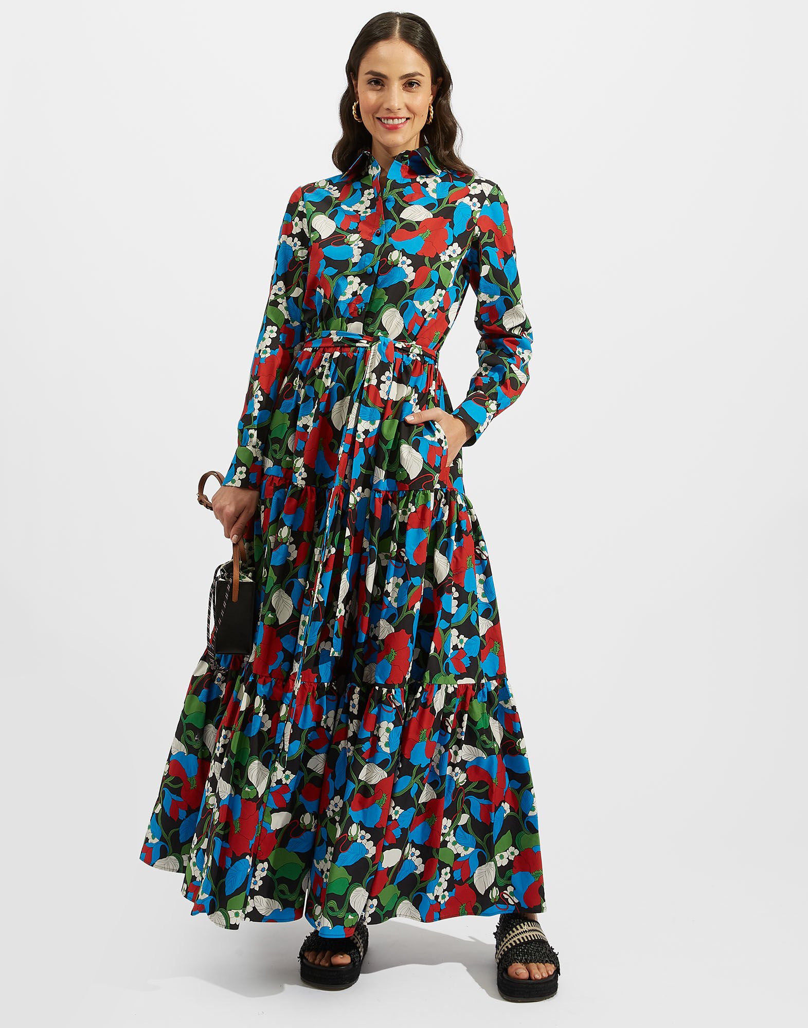 La DoubleJ Bellini Dress Vines Black DRE0016COT001VIN0004