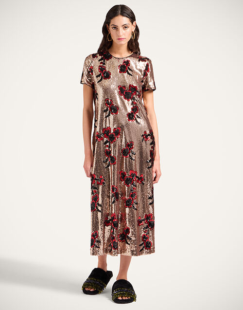 La DoubleJ Midi Swing Dress Primrose Bronze DRE0611PAI012PRI03BR13