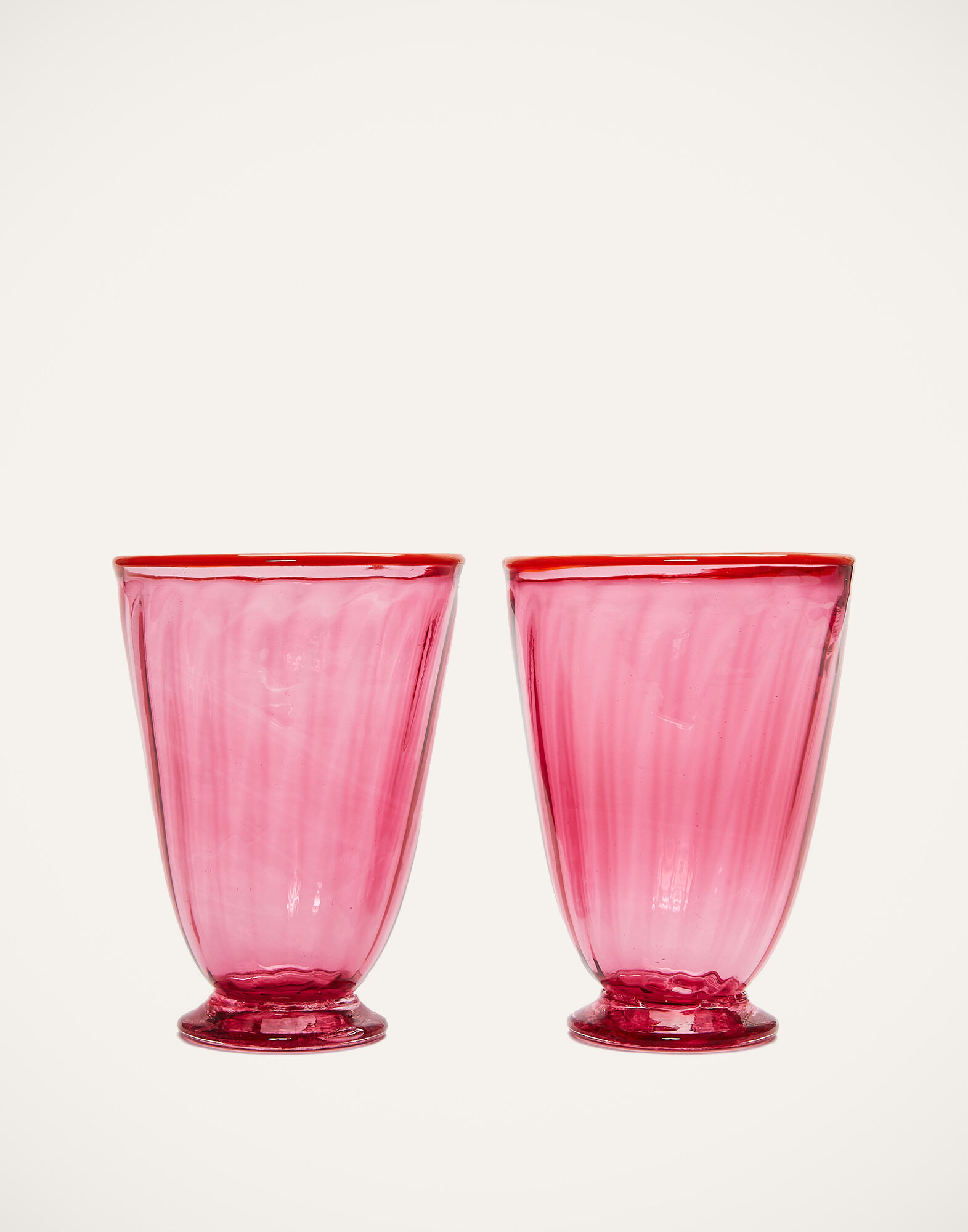 La DoubleJ Rainbow Glass Set of 2 Fuxia GLA0014MUR001FUC0001