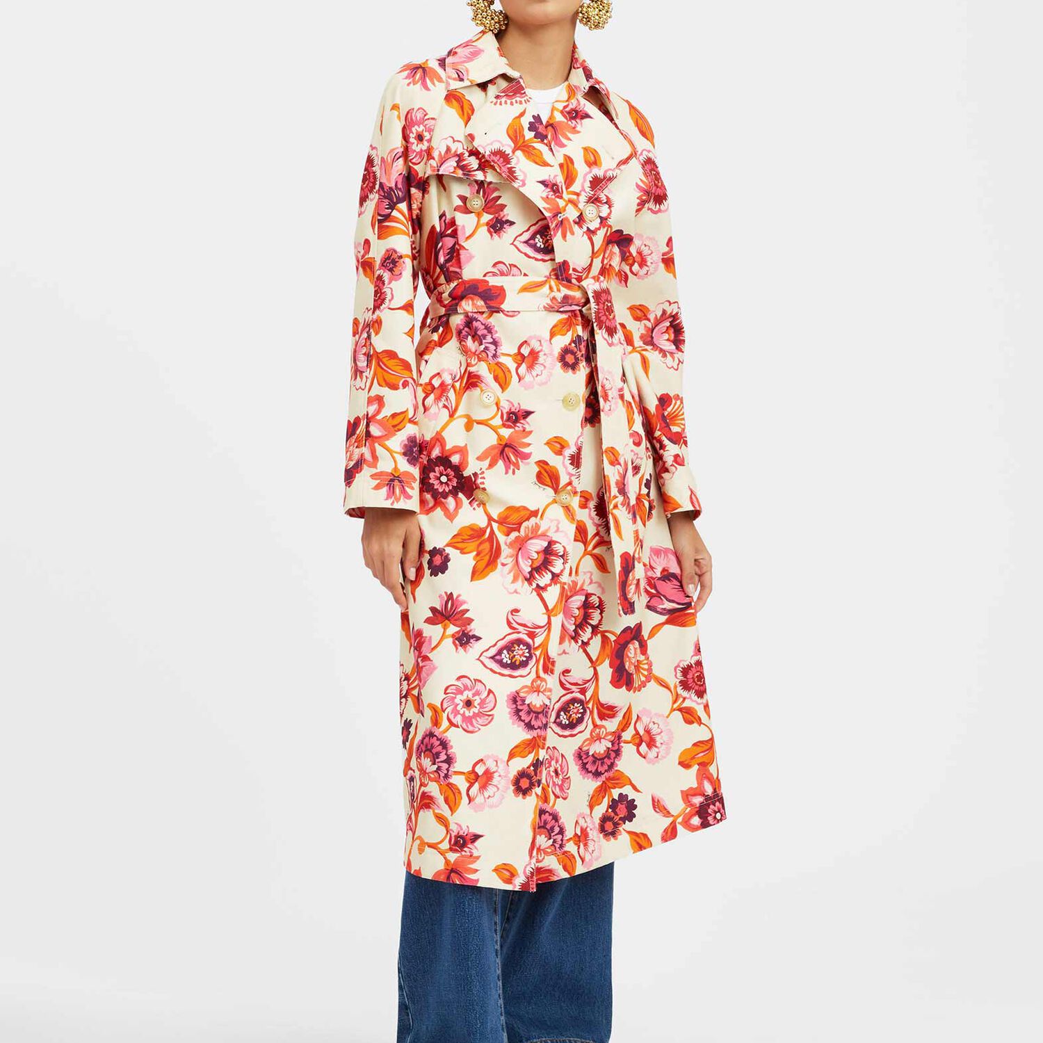 La Doublej Milano Trench Coat In Hottie Cream