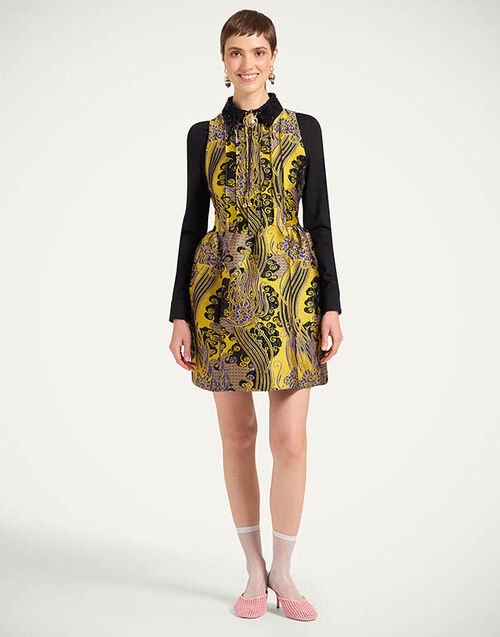 La DoubleJ Pirhouette Mini Dress Atlantis Yellow DRE0986JCQ127ATL01YE02