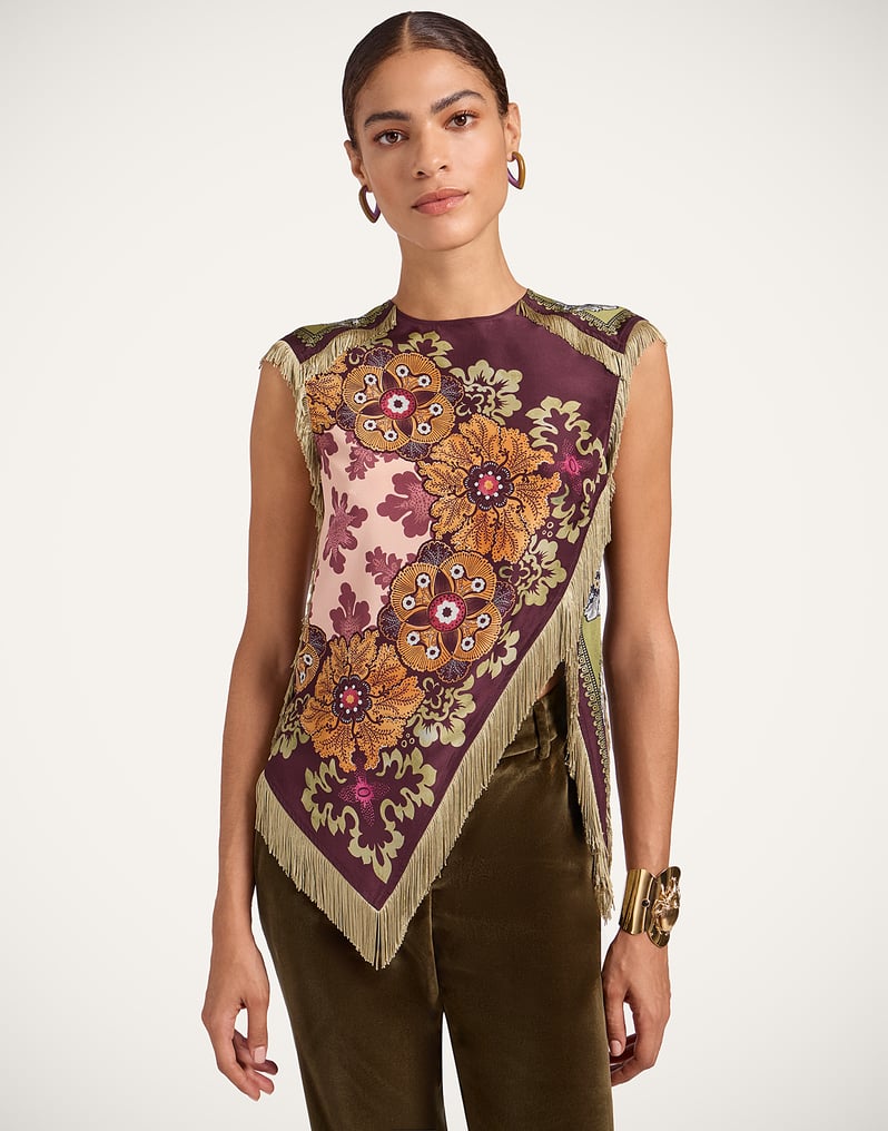 La DoubleJ Scarf Top La DoubleJ Scarf Top Bounty Placée Burgundy TOP0160SIL009BOU01RE07