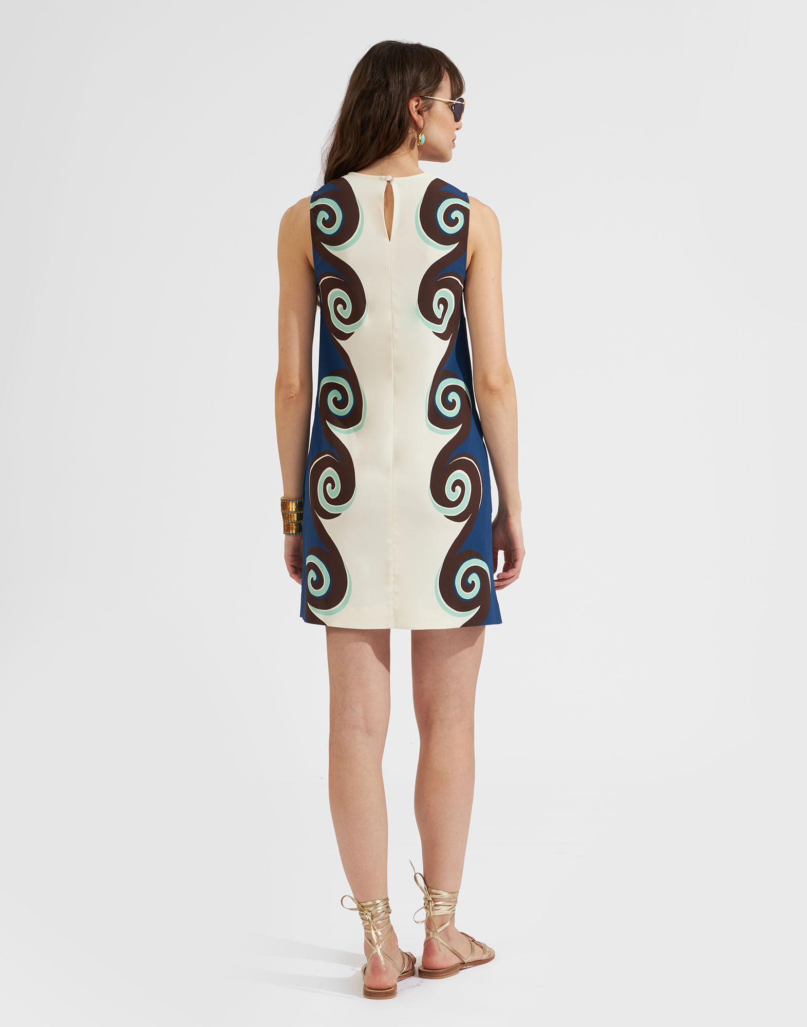 La DoubleJ Stretch Tunic Stucco Plac&eacute;e Ivory TOP0053VIS011STU01WH04