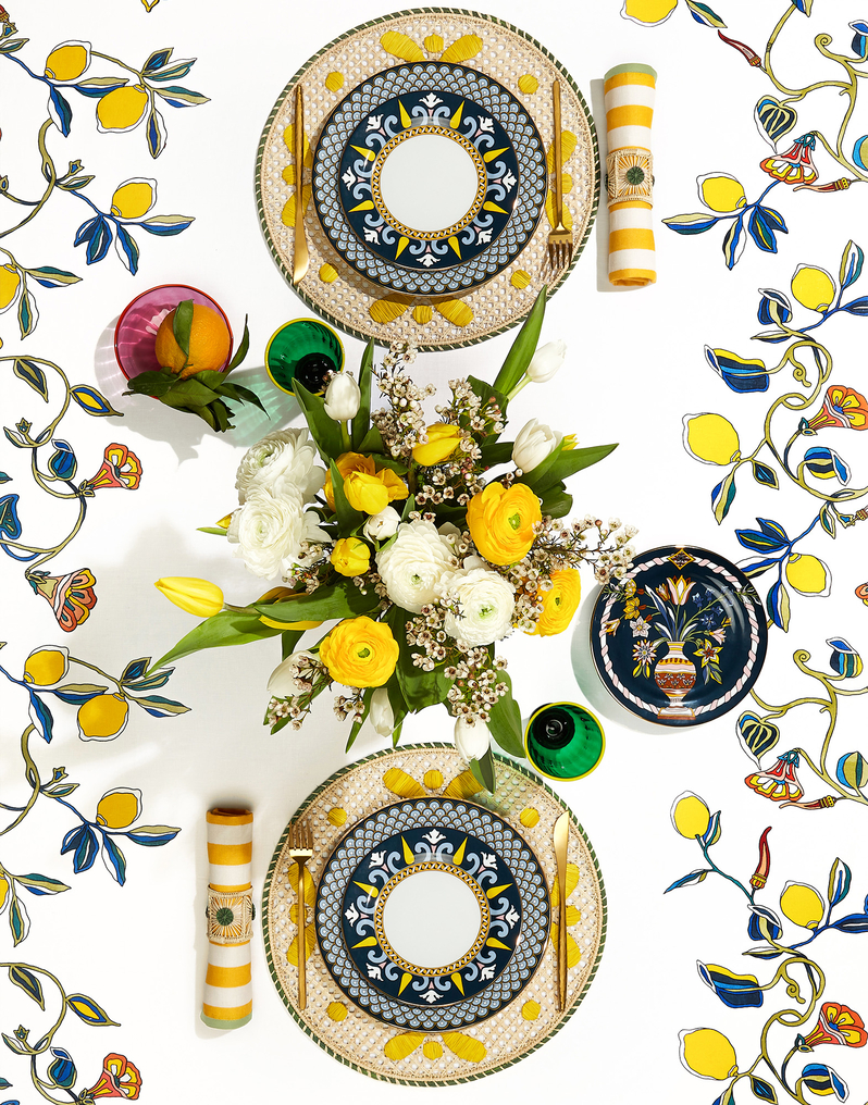 La DoubleJ Medium Tablecloth La DoubleJ Medium Tablecloth Borboni White TBC0002LIN001BRN0005