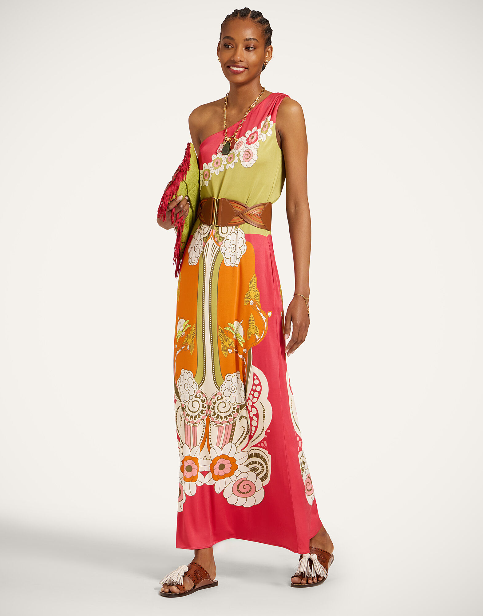 La DoubleJ Clingy Roy Dress Ambrosia Plac&eacute;e Orange DRE1058JER082AMB03OR02