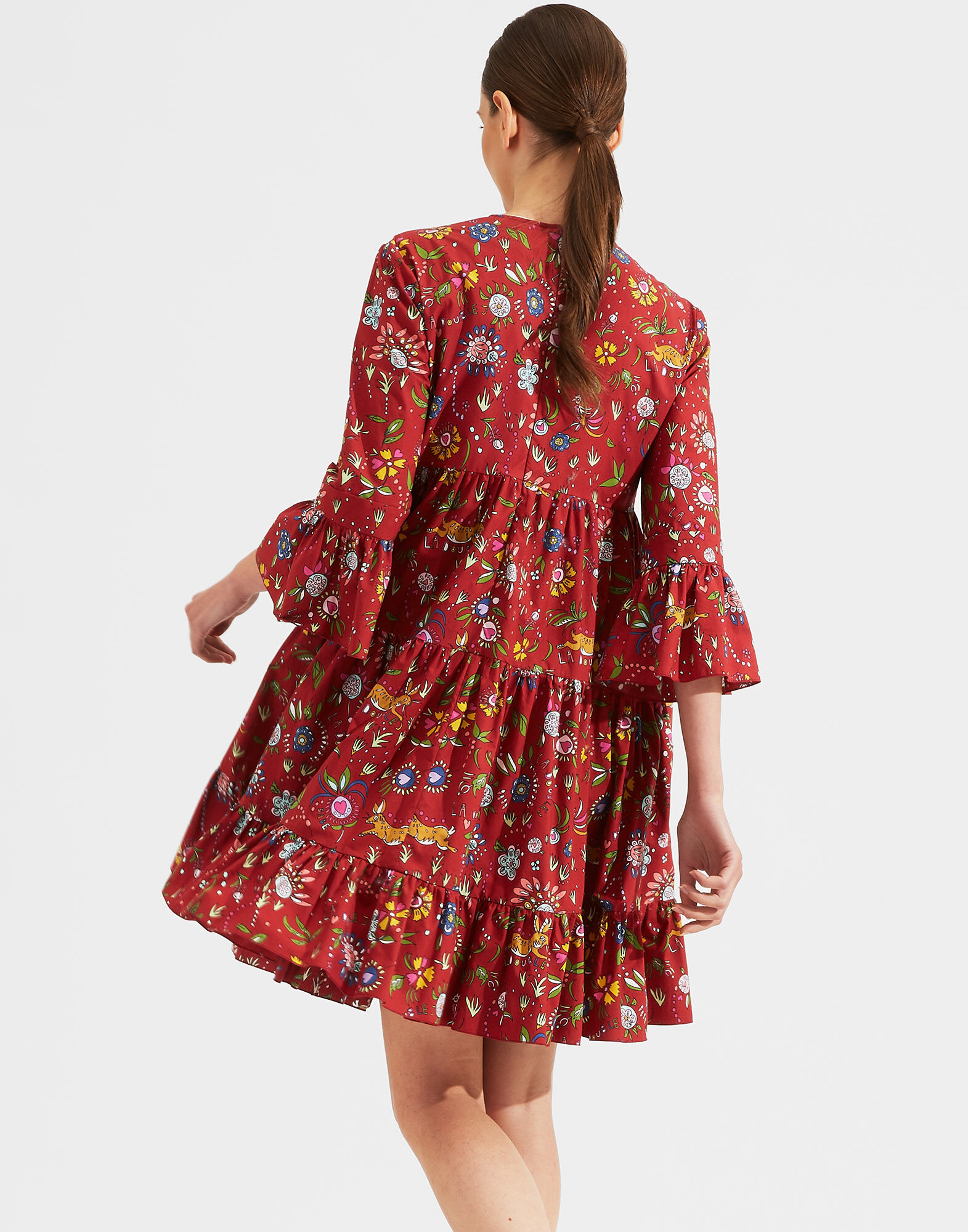 LaDoubleJ Bambi Dress Babe Bordeaux DRE0188COT001BAB0004