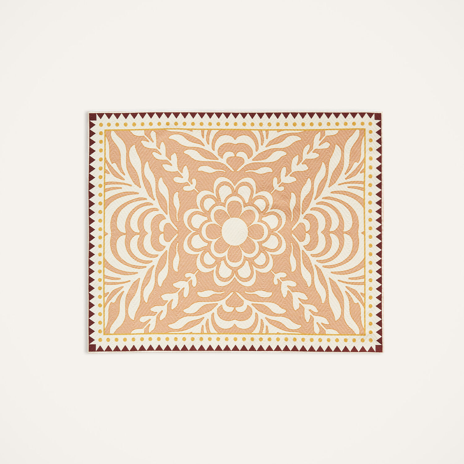  La Doublej Placemats & Runners Gend - Herringbone Placemats Set Of 2 Tudor Pink One Size 100% Cotton 