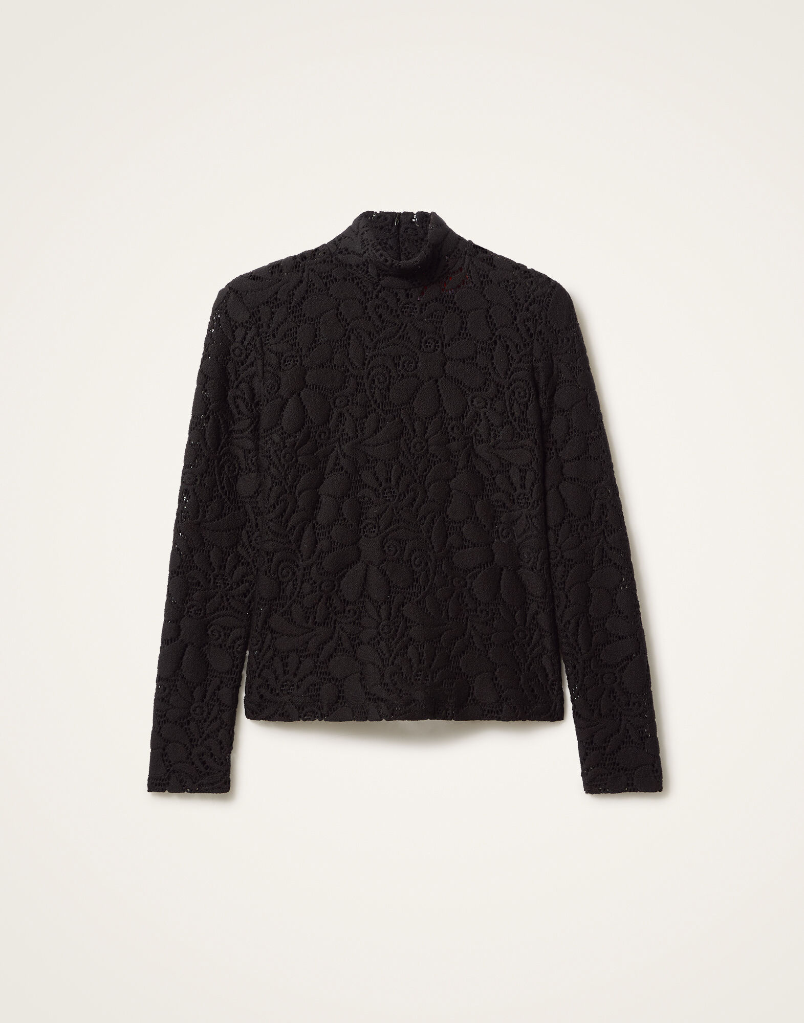 La DoubleJ Lacey Turtleneck Solid Black TOP0171LAC003SOLIDBL01