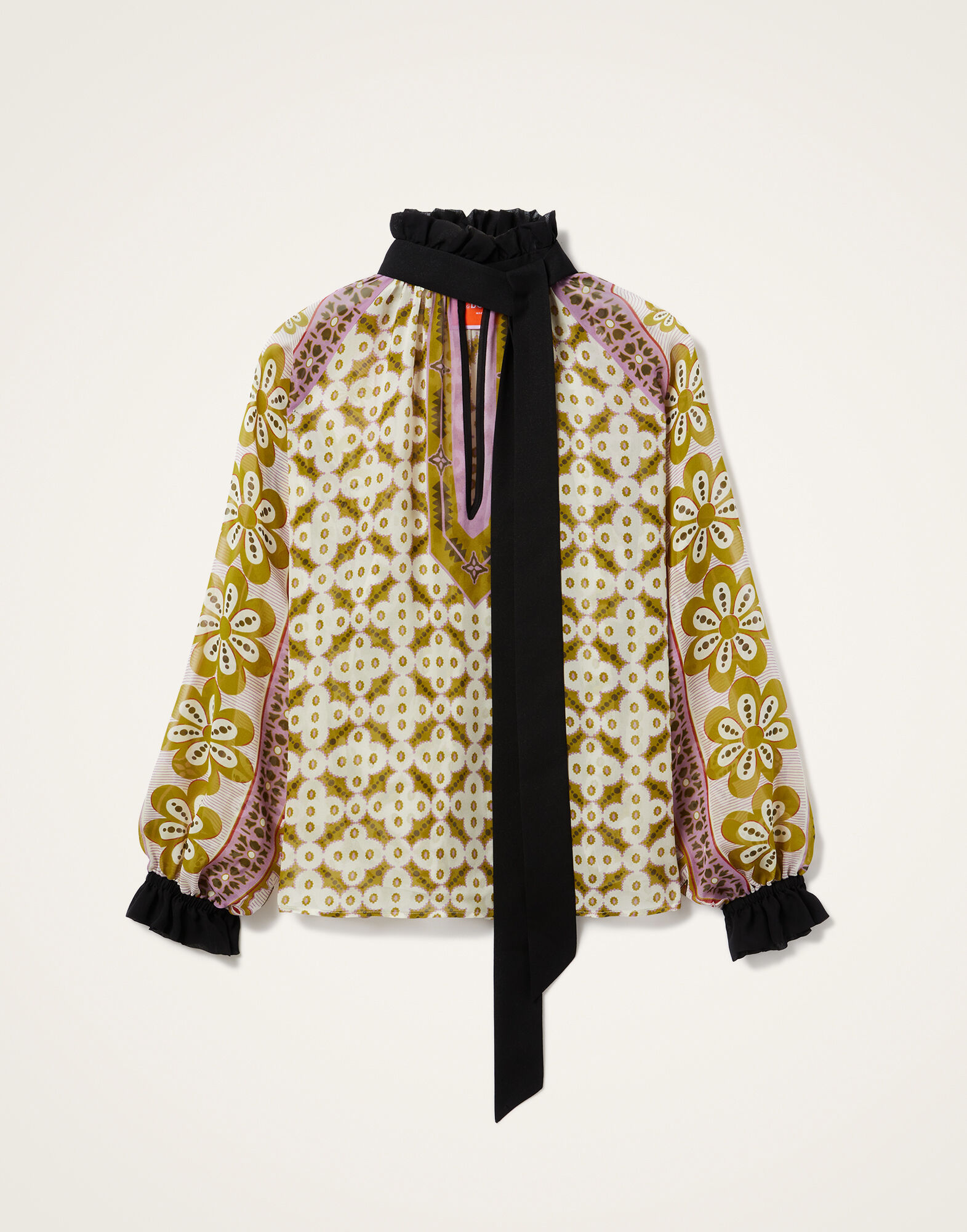 La DoubleJ Cerere Blouse Pagoda Plac&eacute;e Pink SHI0086SIL014PAG01PI01