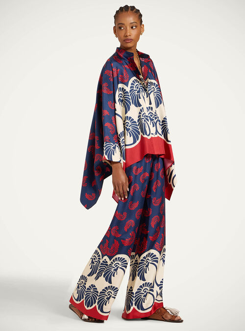 La DoubleJ Palazzo Pants Palmetto Plac&eacute;e TRO0003SIL001PIG01BU06
