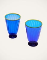 La DoubleJ Rainbow Glass Set of 2 La DoubleJ Rainbow Glass Set of 2 Blue GLA0014MUR001BLU0001
