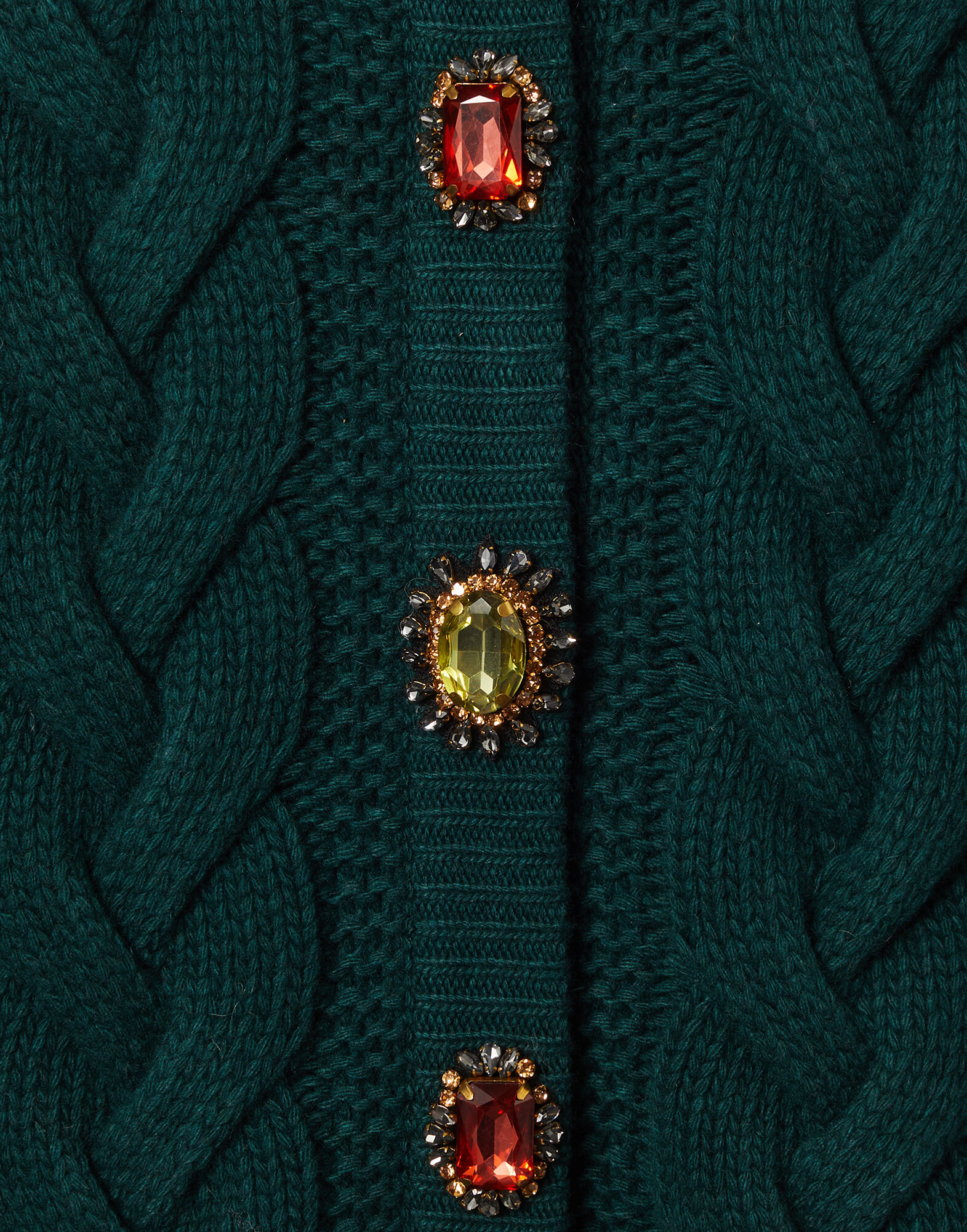 Portrait Cardigan in Solid Green for Women | La DoubleJ