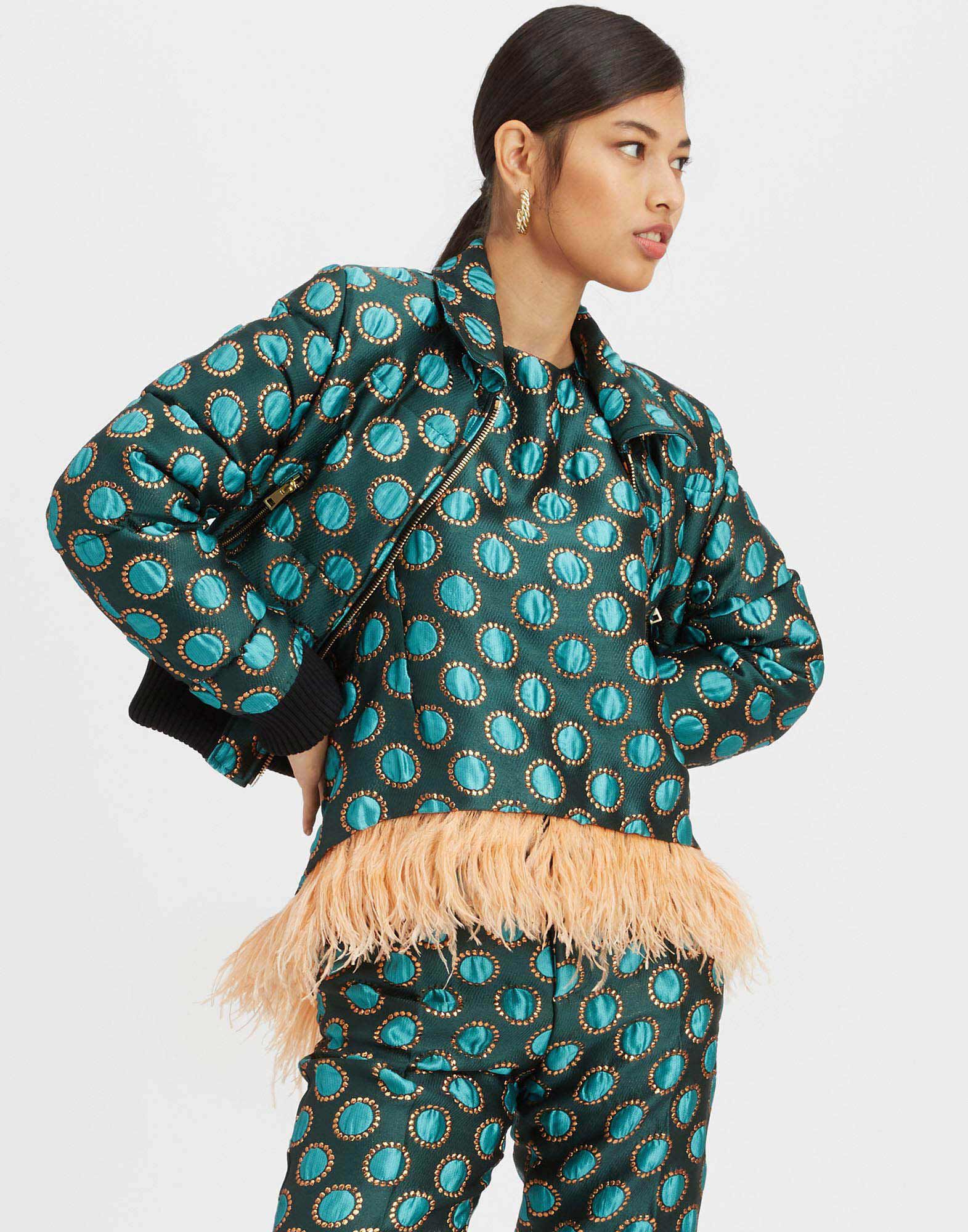 La DoubleJ La Comasca Puffer Bomber Winter Sun Emerald DOW0013JCQ060WSU01GR04