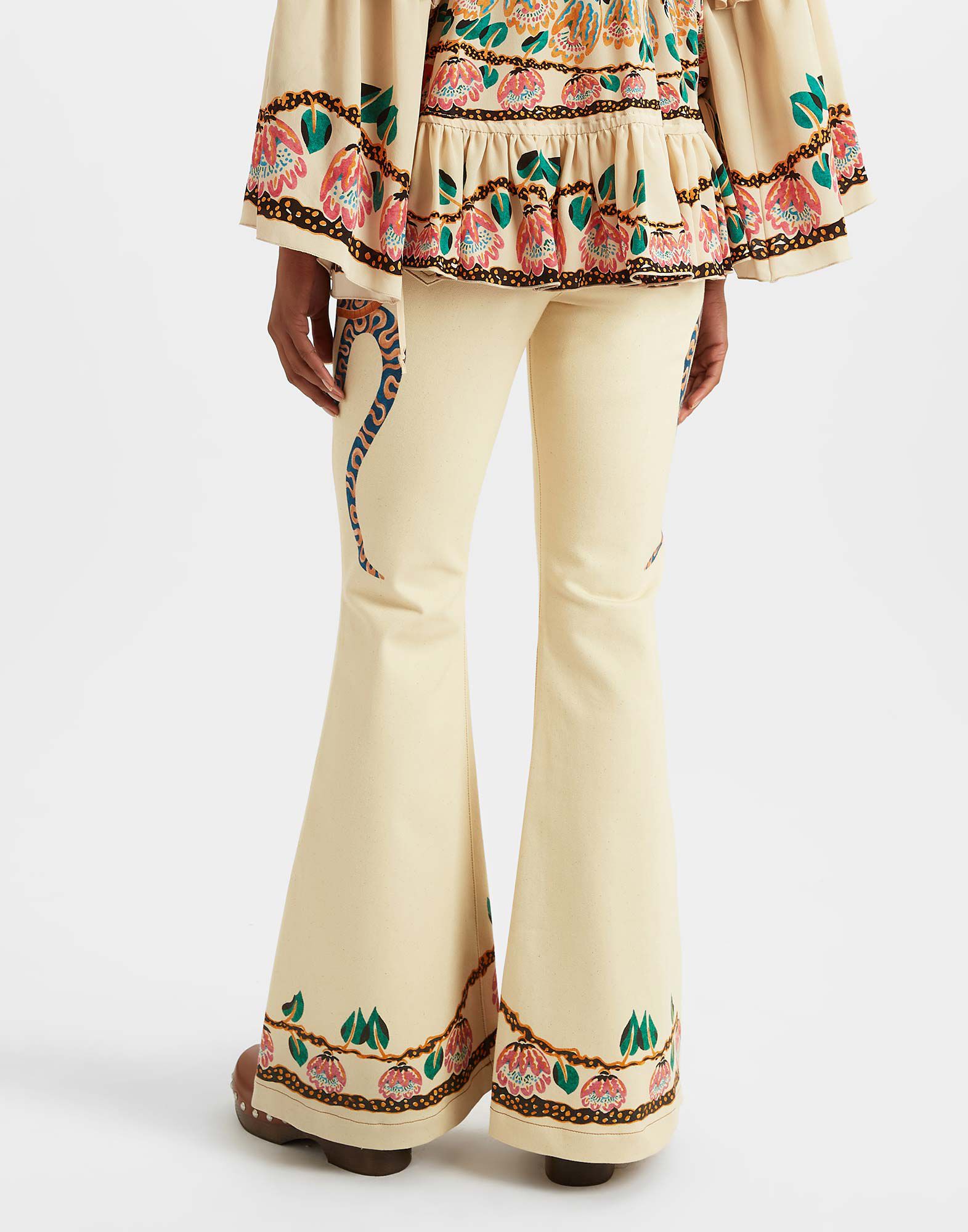 La DoubleJ Superflare Jeans Eve Ecru TRO0126DEN001EEC01BR05