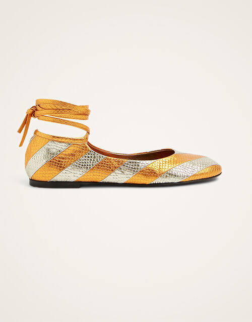 La DoubleJ Ballerina Flats Orange SHO0102PIT001SOLIDOR02