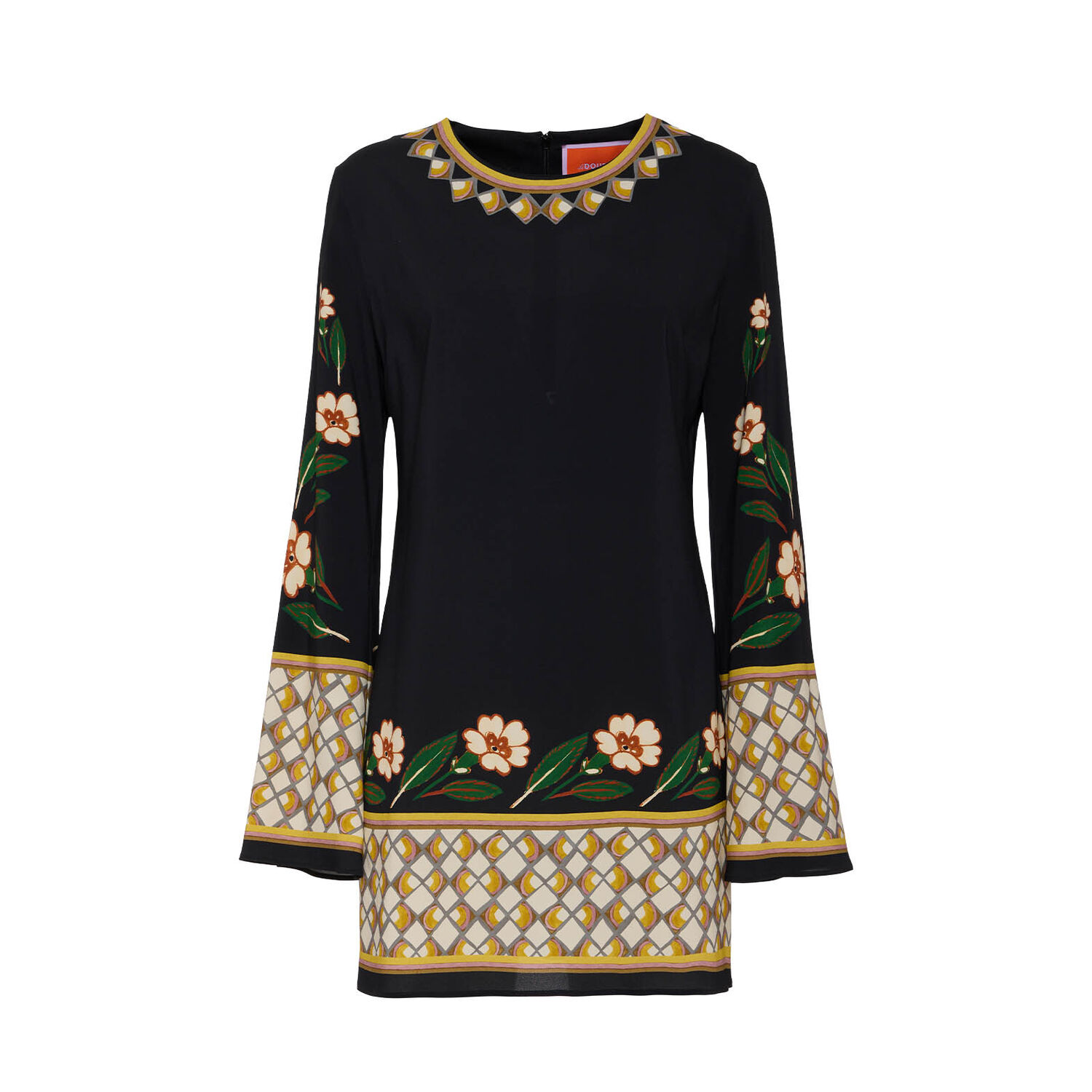 La Doublej Mini Supremes Swing Dress (placée) In Dazed Placée Black