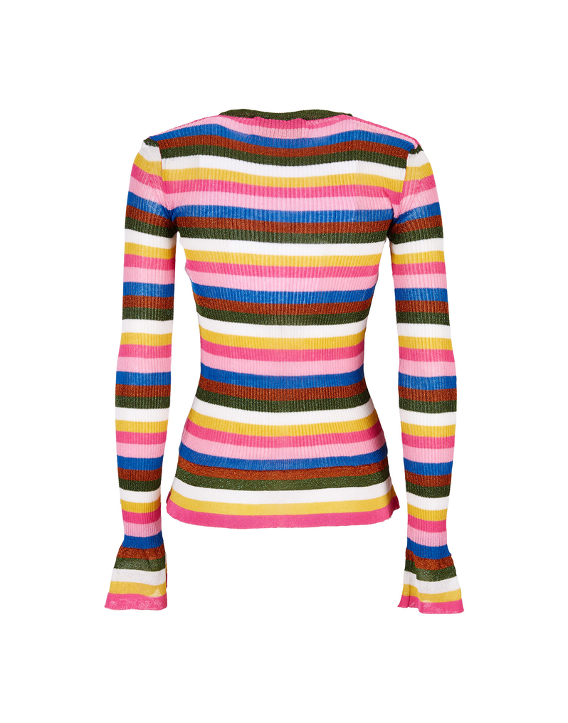 LaDoubleJ Flute Knit Top LaDoubleJ Flute Knit Top Multicolor Pink PUL0023KNI018VAR0033