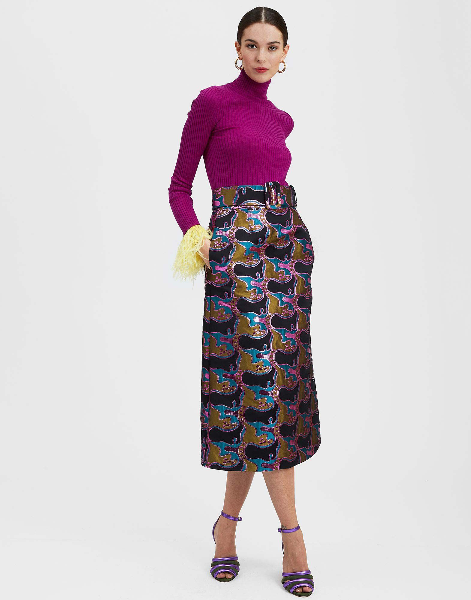 La DoubleJ High Kick Top Purple PUL0167KNI100VA218PU01