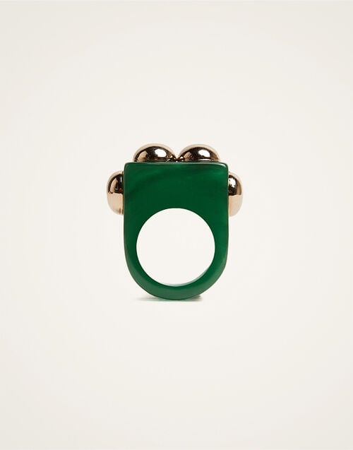 La DoubleJ Nefertiti Ring La DoubleJ Nefertiti Ring Green RIN0004POL005SOLIDGR02