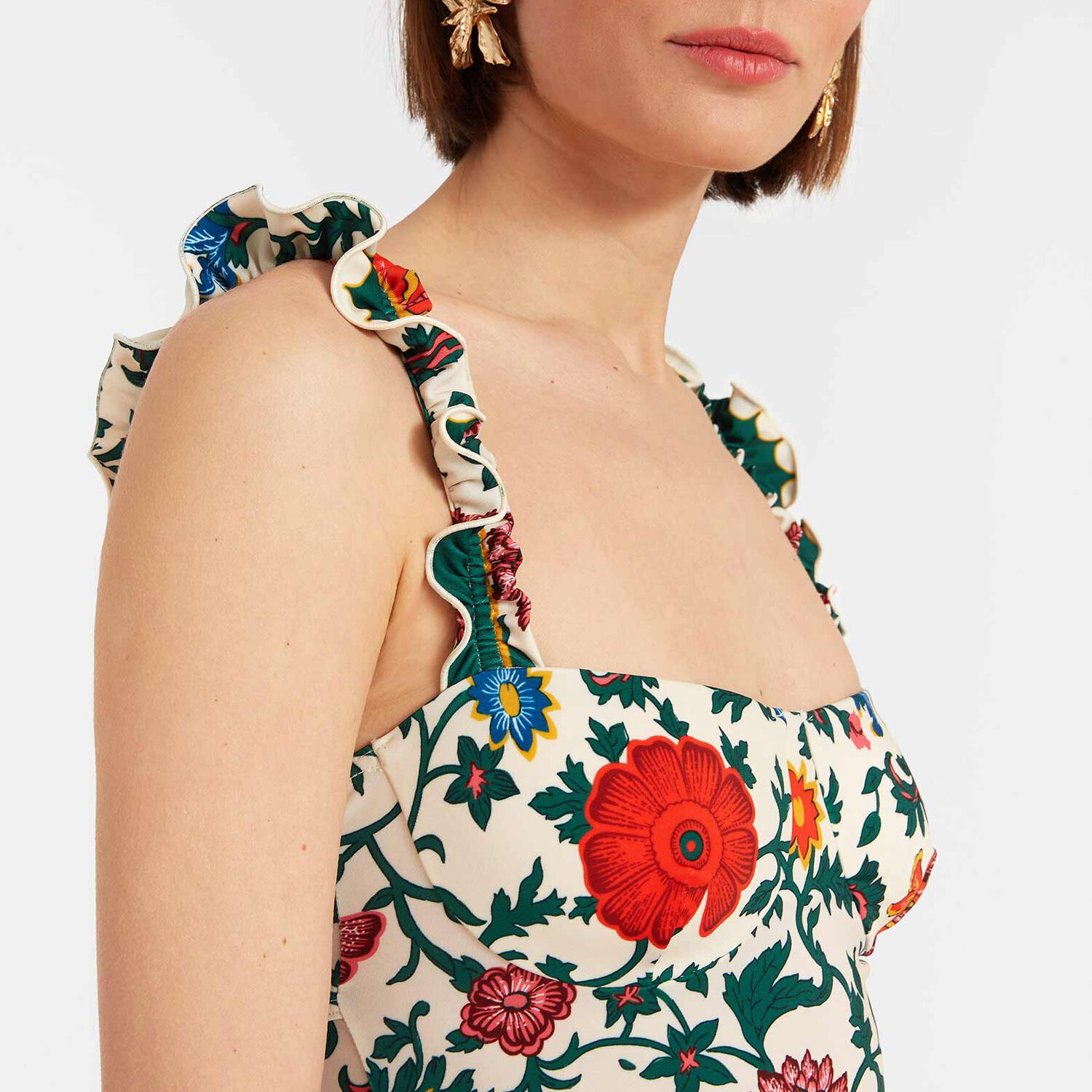 La Doublej Boop One-piece Swimsuit In Dragonflower Mini In Dragonflower Mini Multicolor