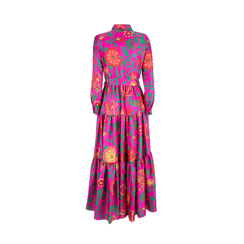 LaDoubleJ Bellini Dress LaDoubleJ Bellini Dress Dragon Flower Fucsia DRE0016SIL001DRA0004