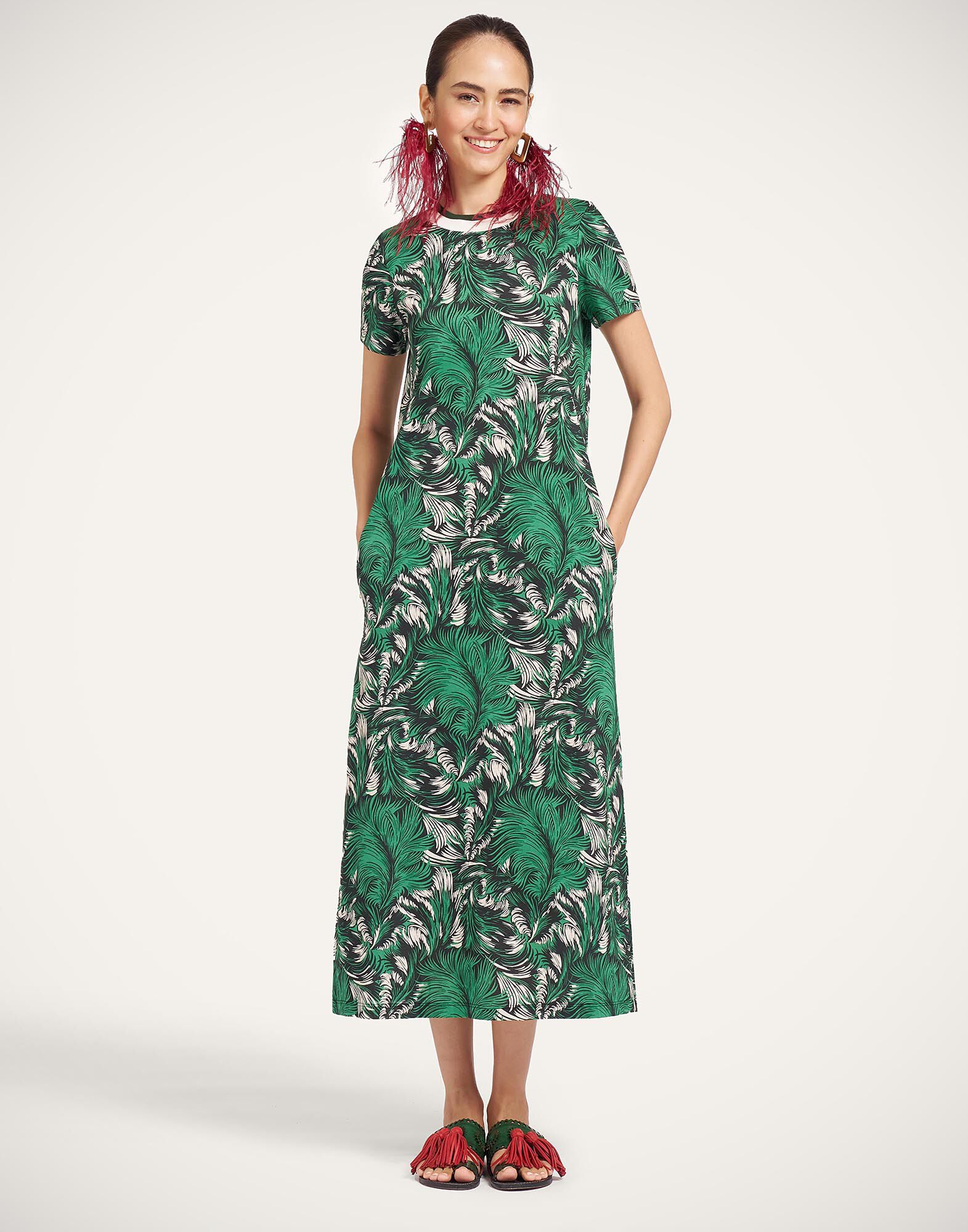 La DoubleJ Sporty Swing Dress Quill Green DRE0247JER002QLL01GR02