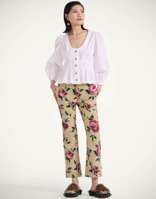 La DoubleJ 24/7 Pants Roses Light Beige TRO0069COT069ROS06BR01