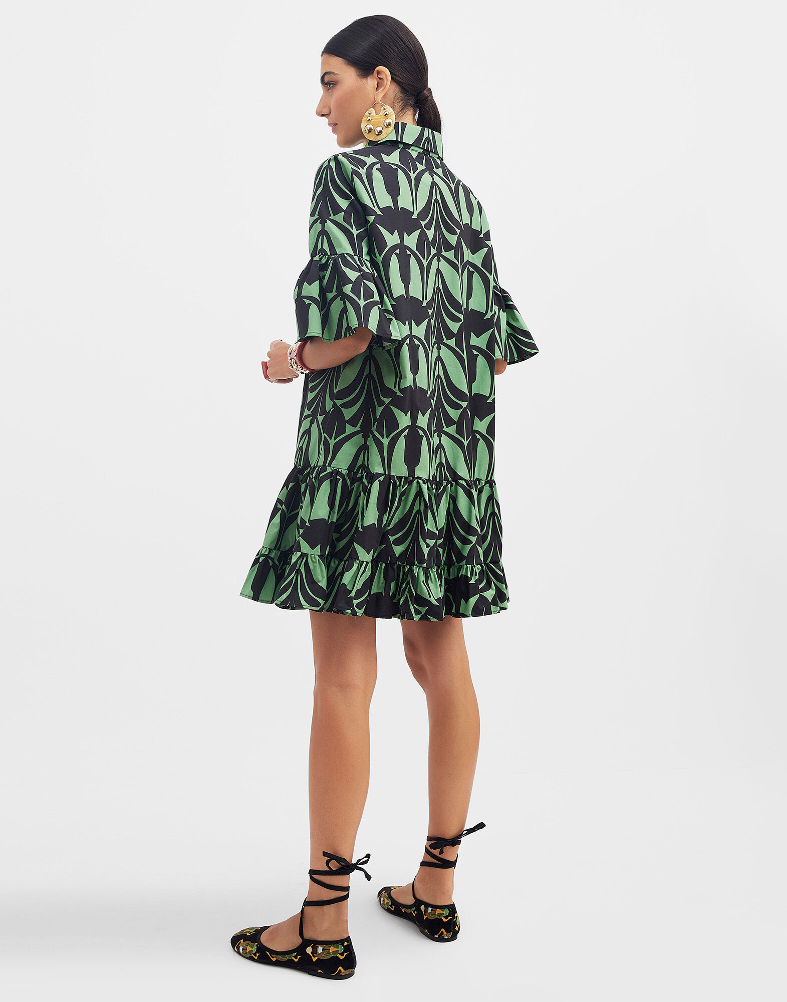 La DoubleJ Choux Dress Papyrus Green DRE0193COT001PAY01GR02