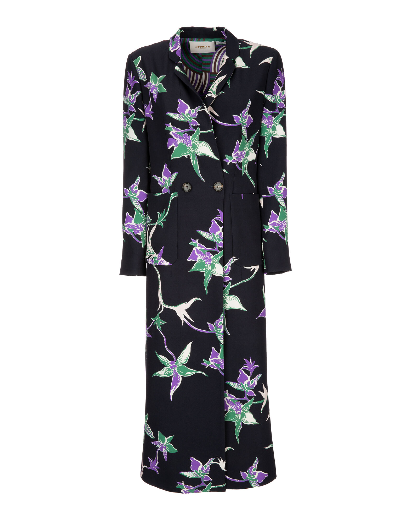 LaDoubleJ Duster Coat Orchidee Nero JAC0013SAB001ORC0003