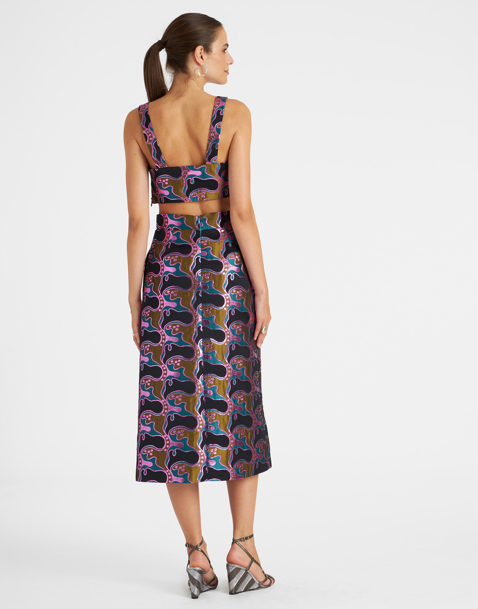 La DoubleJ Baia Crop Top Spritz Blue Petrol TOP0113JCQ040SPR03BU05