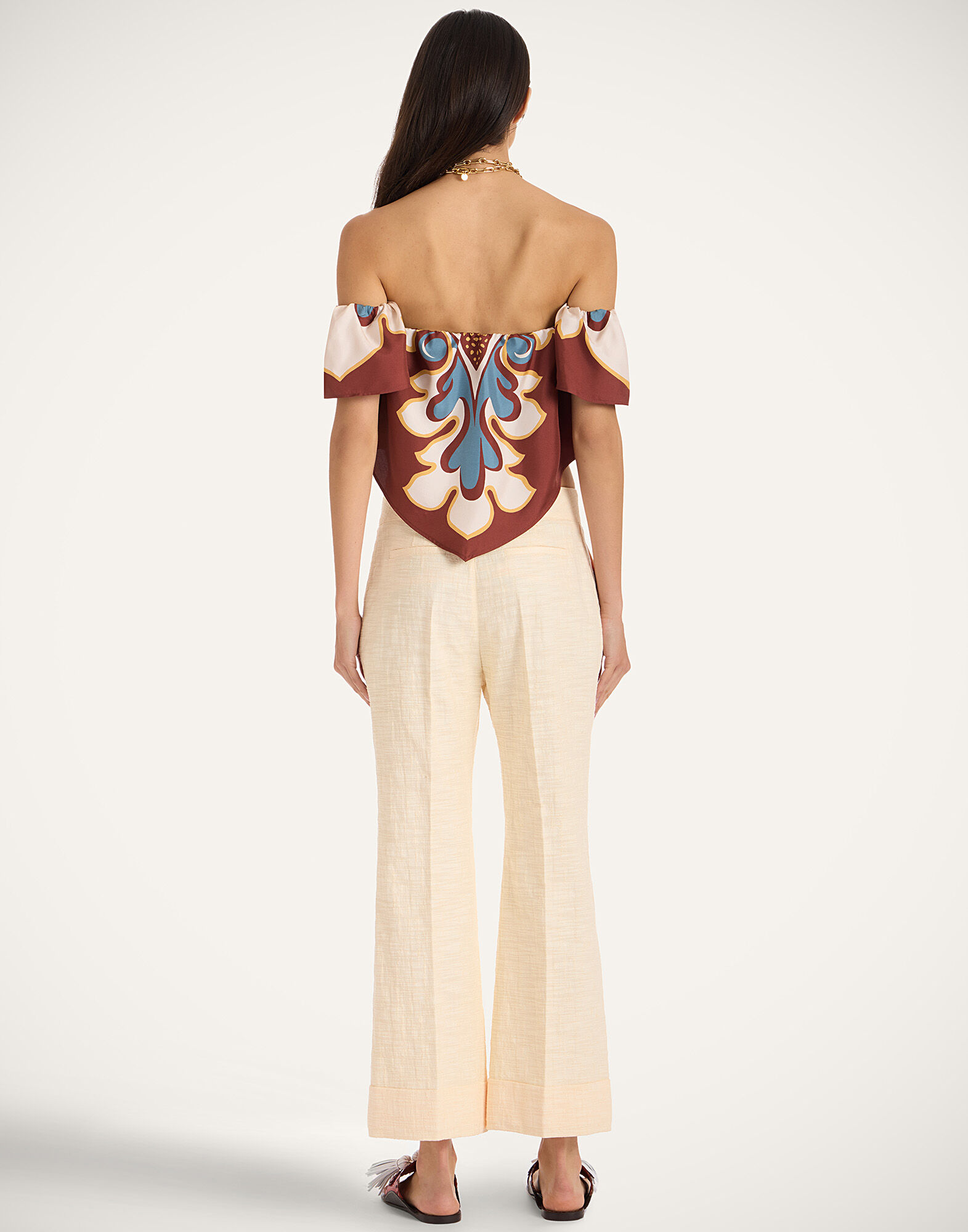 La DoubleJ Hendrix Pants Solid Cream TRO0014COT005SOLIDWH03