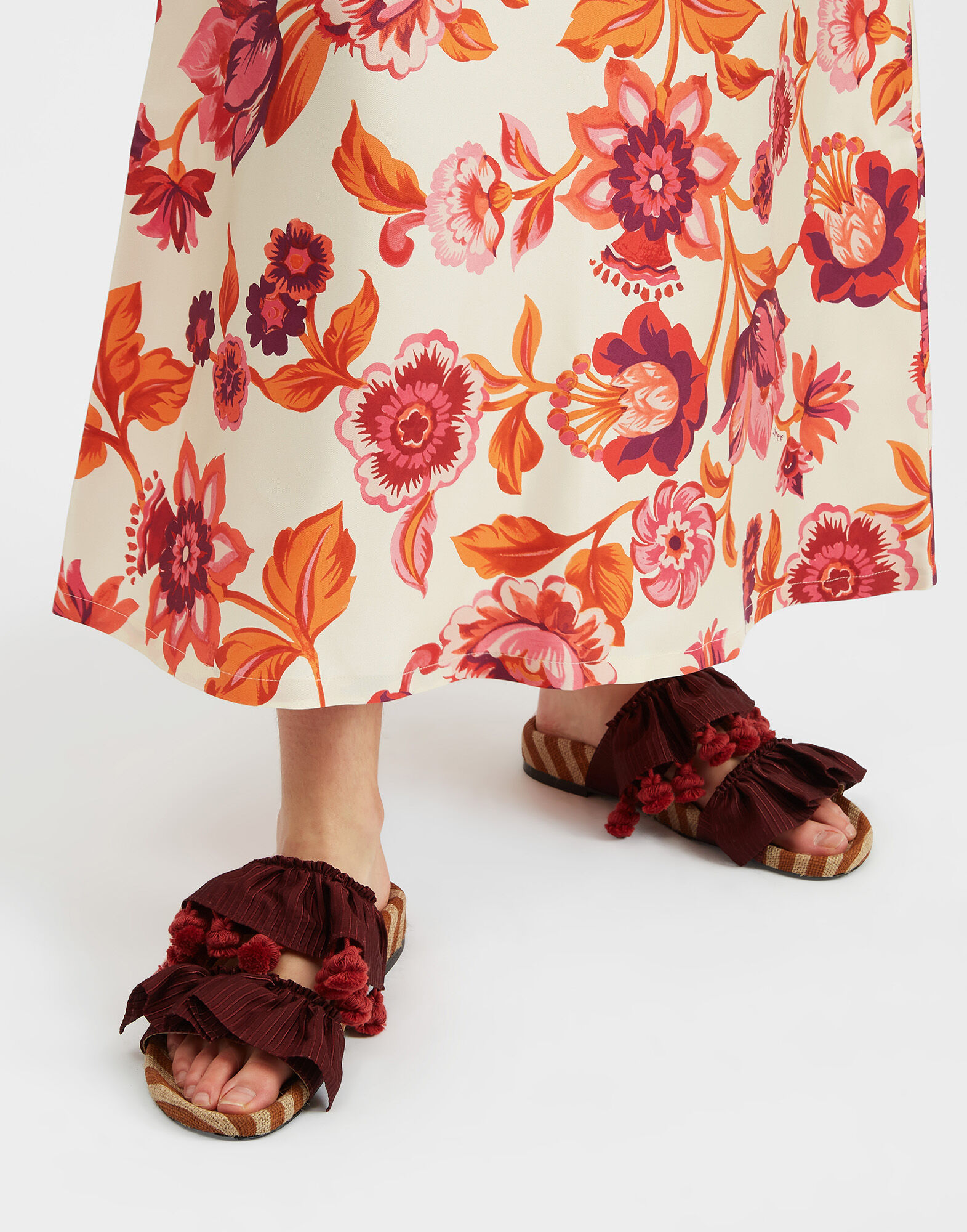 La DoubleJ Pimento Slide Solid Bordeaux SHO0104NAS004SOLIDRE02