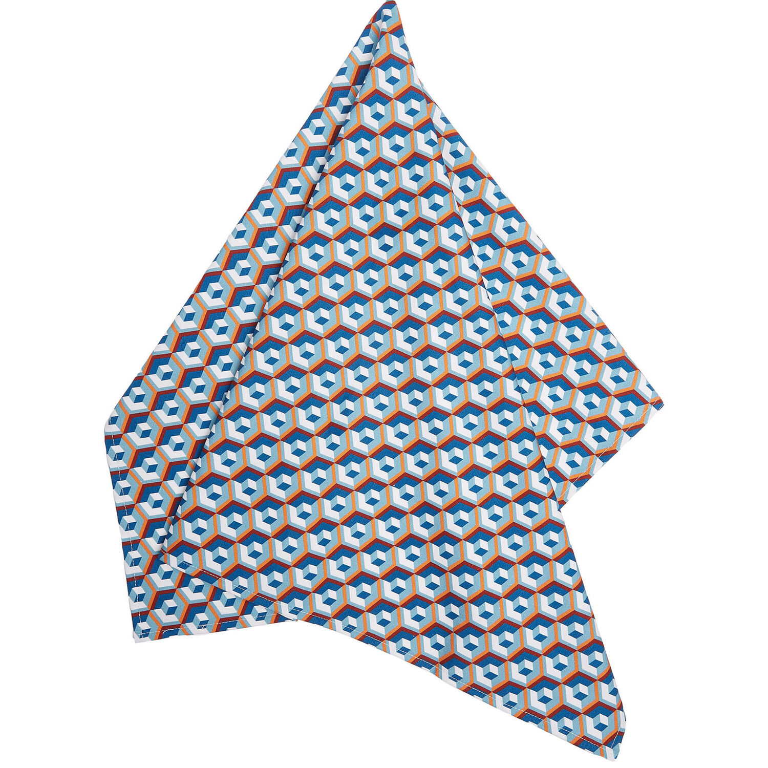 La Doublej Dishtowel (50x70) In Cubi Blu