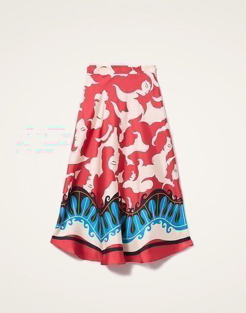 La DoubleJ Lungomare Skirt La DoubleJ Lungomare Skirt Mamma Placée Red SKI0144SIL001MAM02RE01