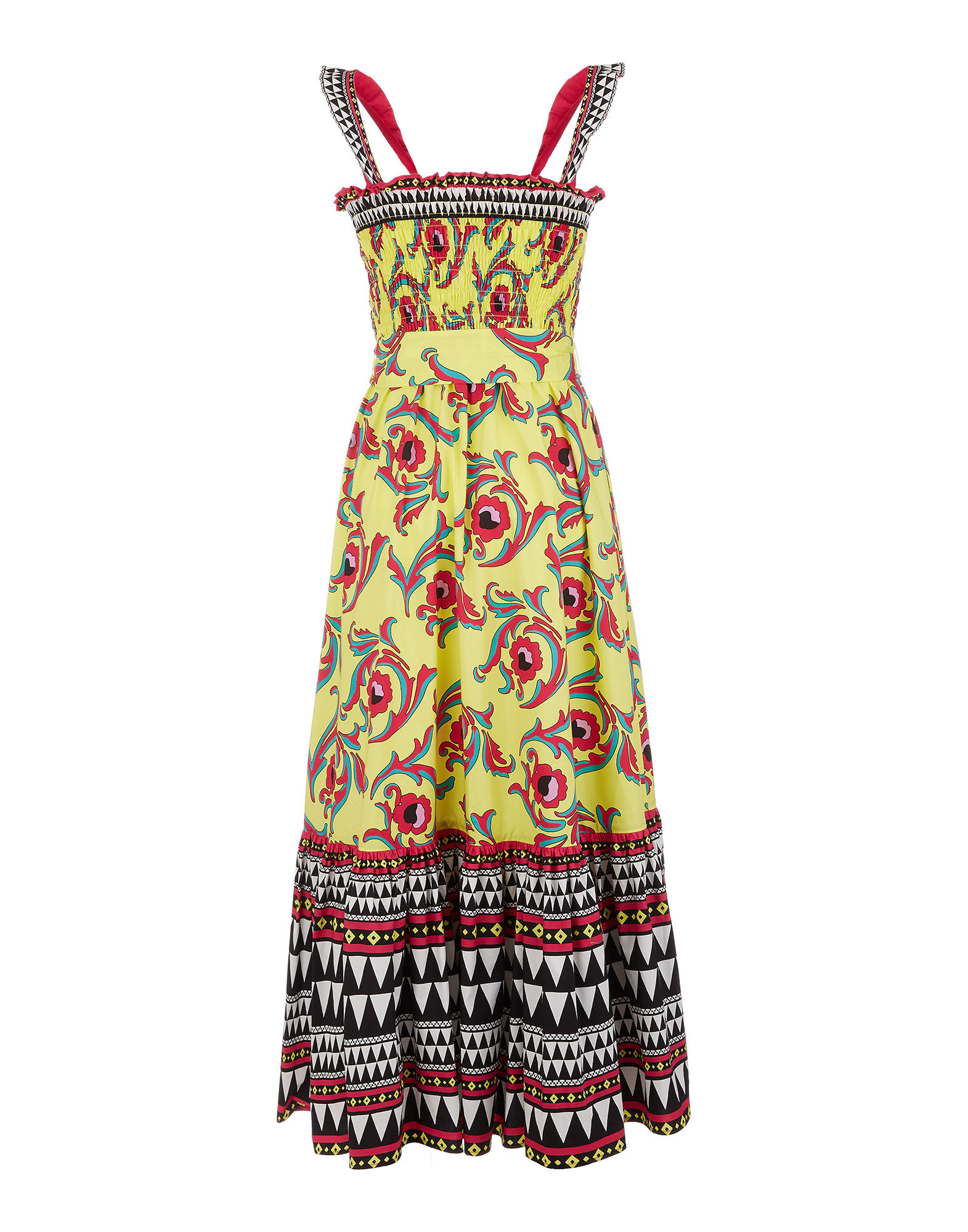 LaDoubleJ Smock Dress Cartwheel Giallo DRE0262COT015CRW0004