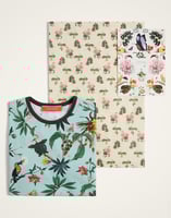 La DoubleJ The Cu-Tee Crop La DoubleJ The Cu-Tee Crop Zooflora Light Blue TSH0068JER076ZOF02BU01