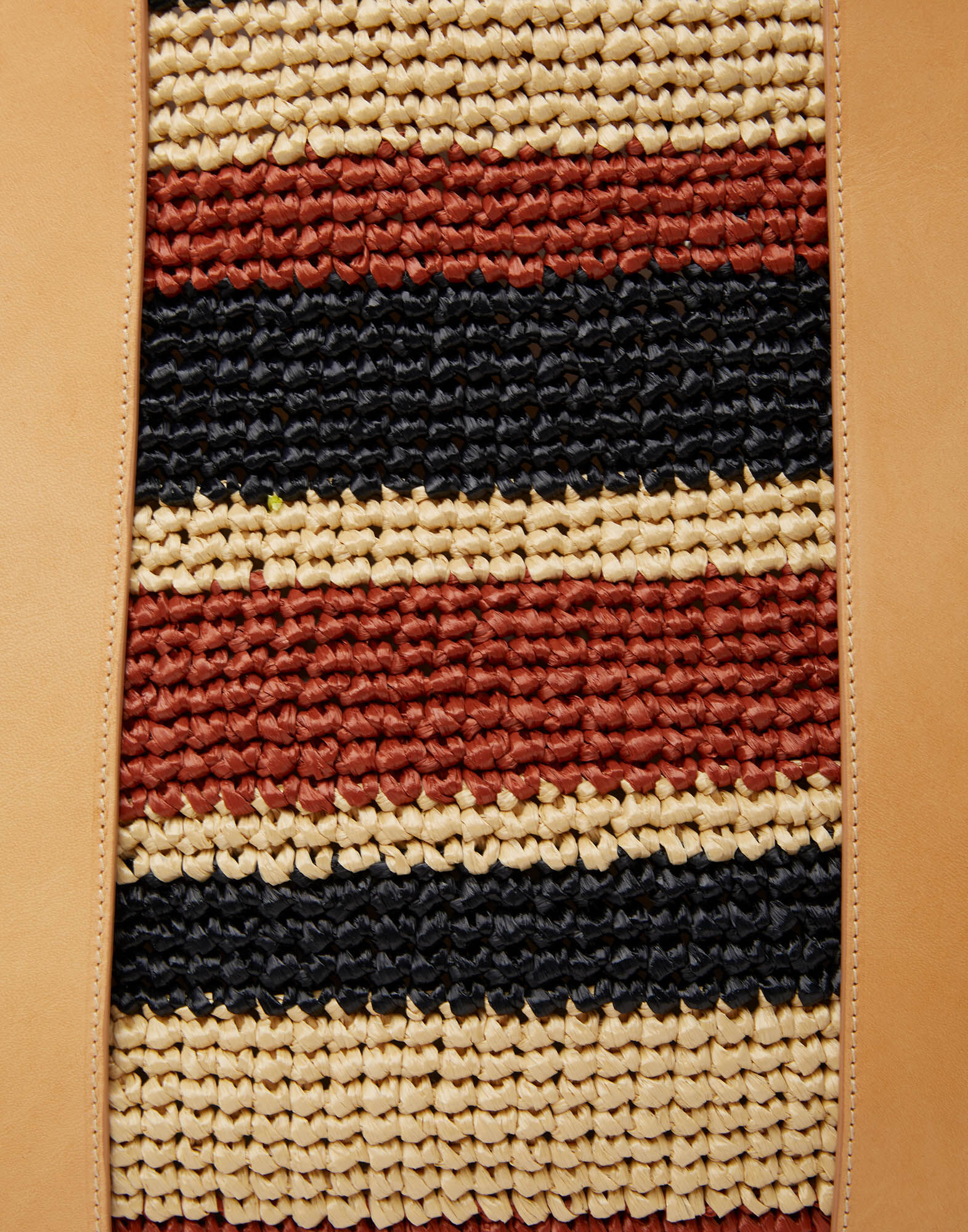 Tote Raffia Bag in Multicolor Black fur Damen La DoubleJ