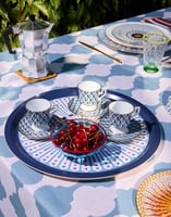 La DoubleJ Round Printed Tray La DoubleJ Round Printed Tray Feria Midnight TRA0002WOD001FER01BU04