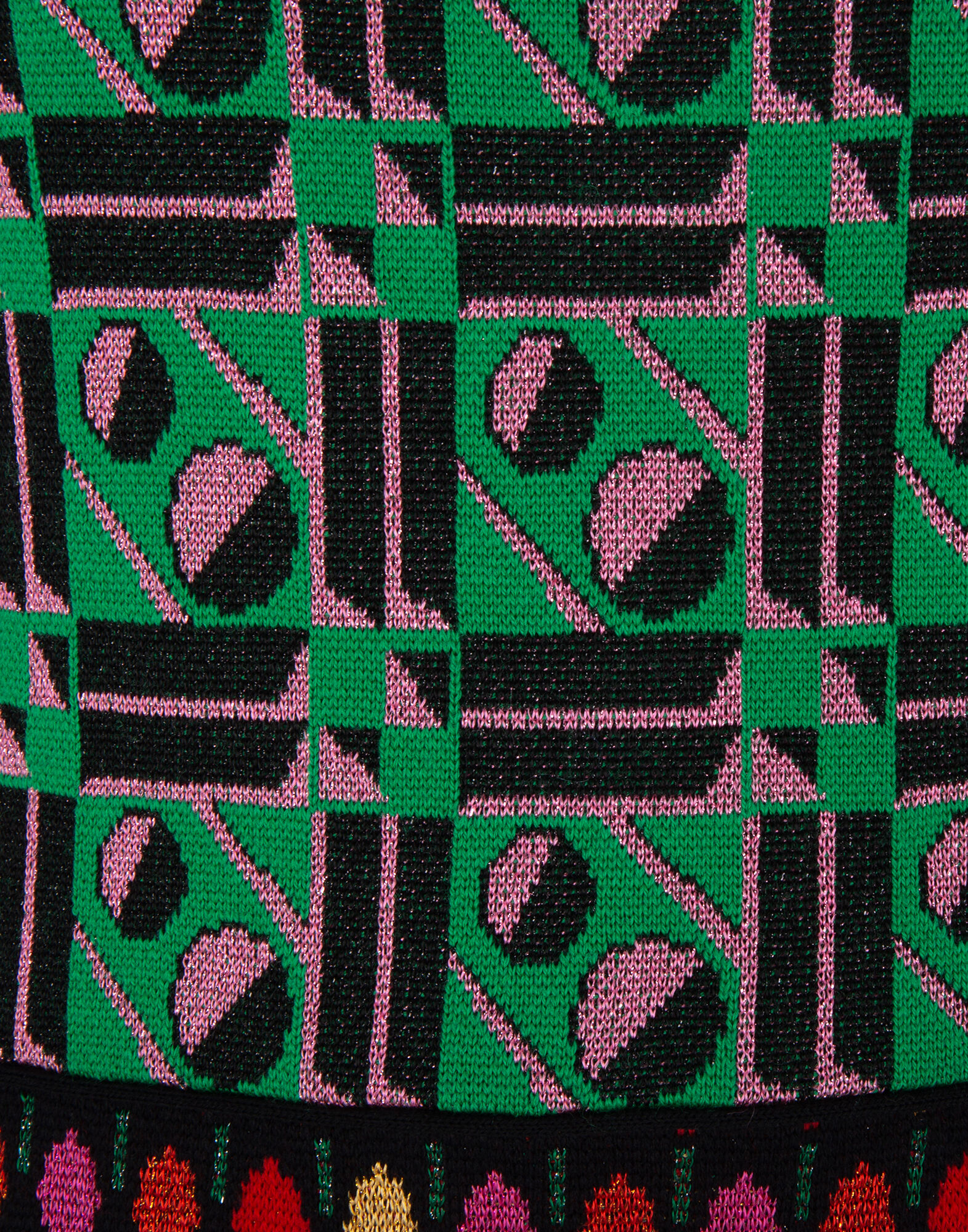 LaDoubleJ Bee Dress Geometrico Verde/Ping Pong Multi DRE0096KNI011PIN0003