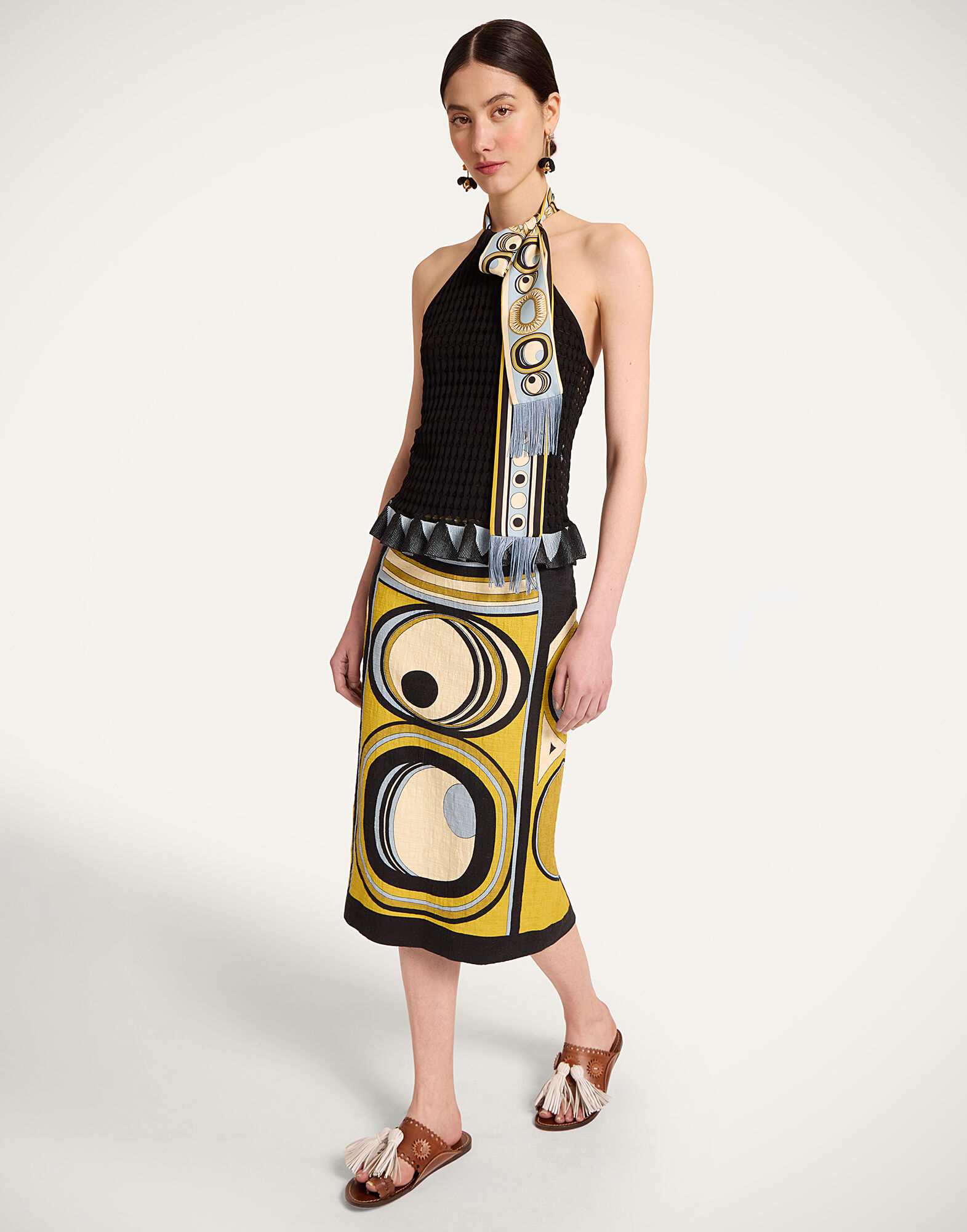 La DoubleJ Pencil Skirt Sanctuary Plac&eacute;e Gold SKI0022COT005SAC02YE05