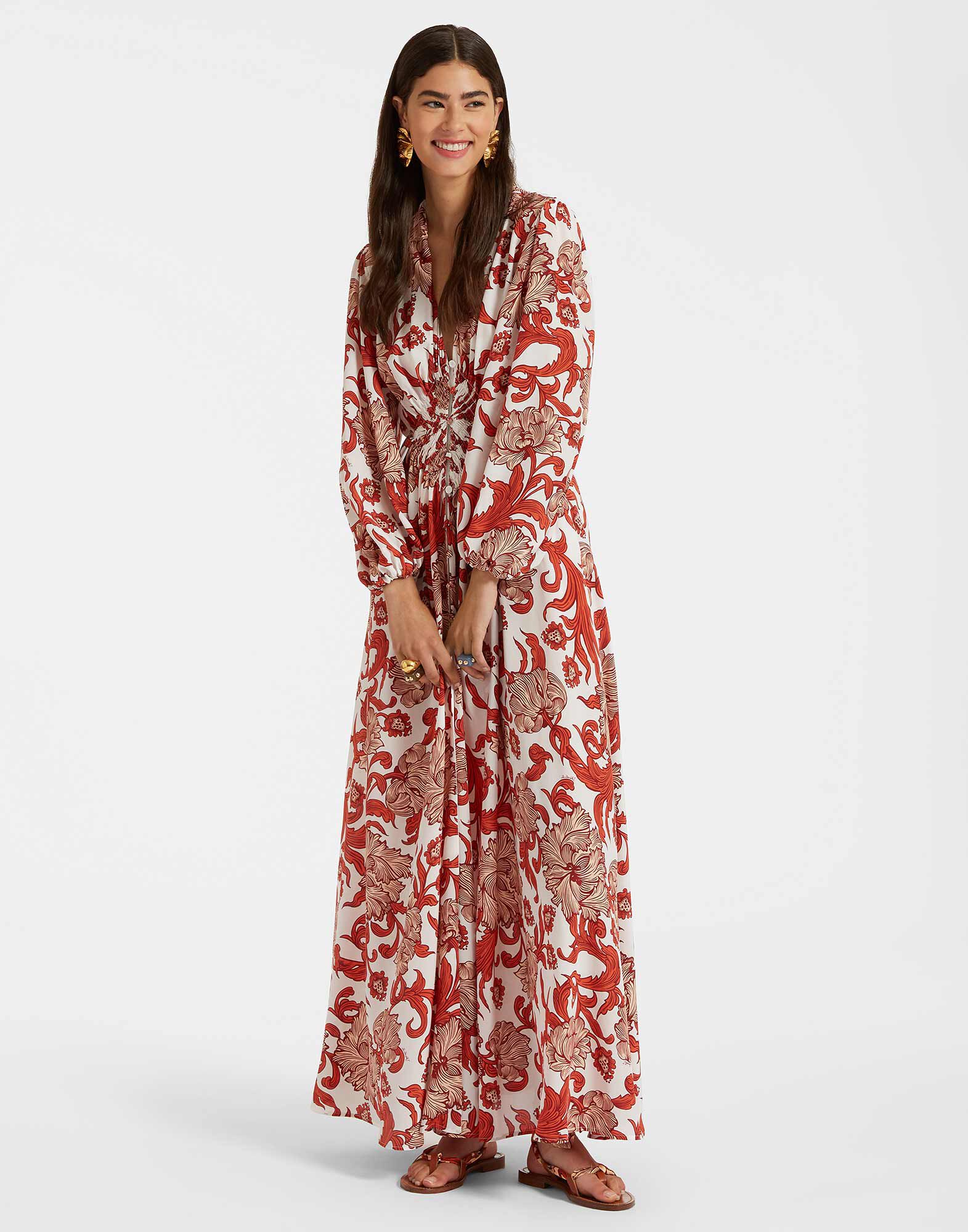 La DoubleJ Long Camerino Dress Reef White DRE0585CRE001REE01WH01