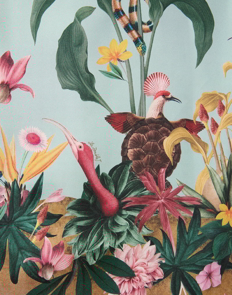 La DoubleJ Midnight Dress La DoubleJ Midnight Dress Zooflora Placée Light Blue DRE0819SIL001ZOF04BU01