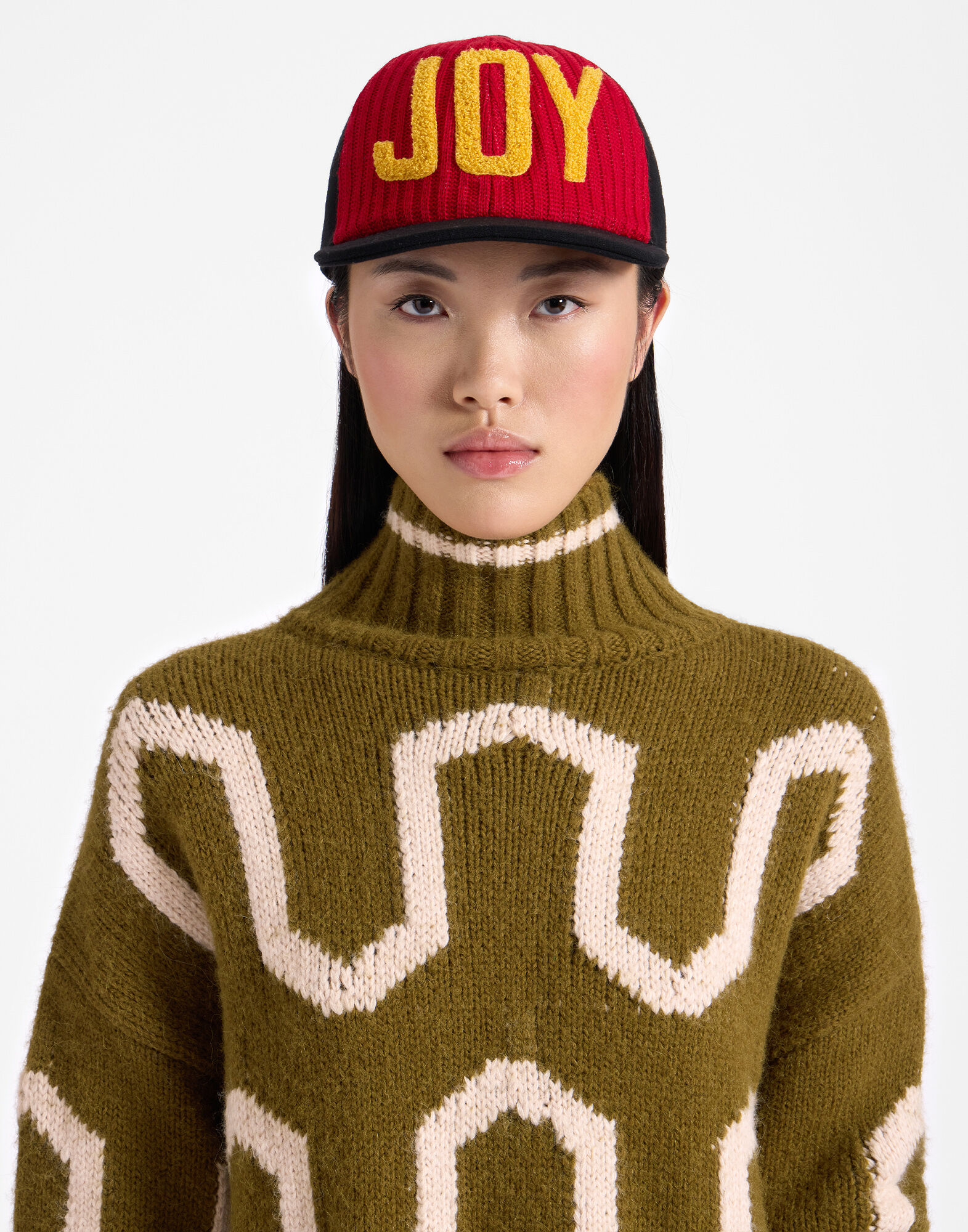 ●●JOLIE LAIDE●●Double ribbon ball cap Jolie - Youth Strawberry Logo Embroidered Baseball Hat
