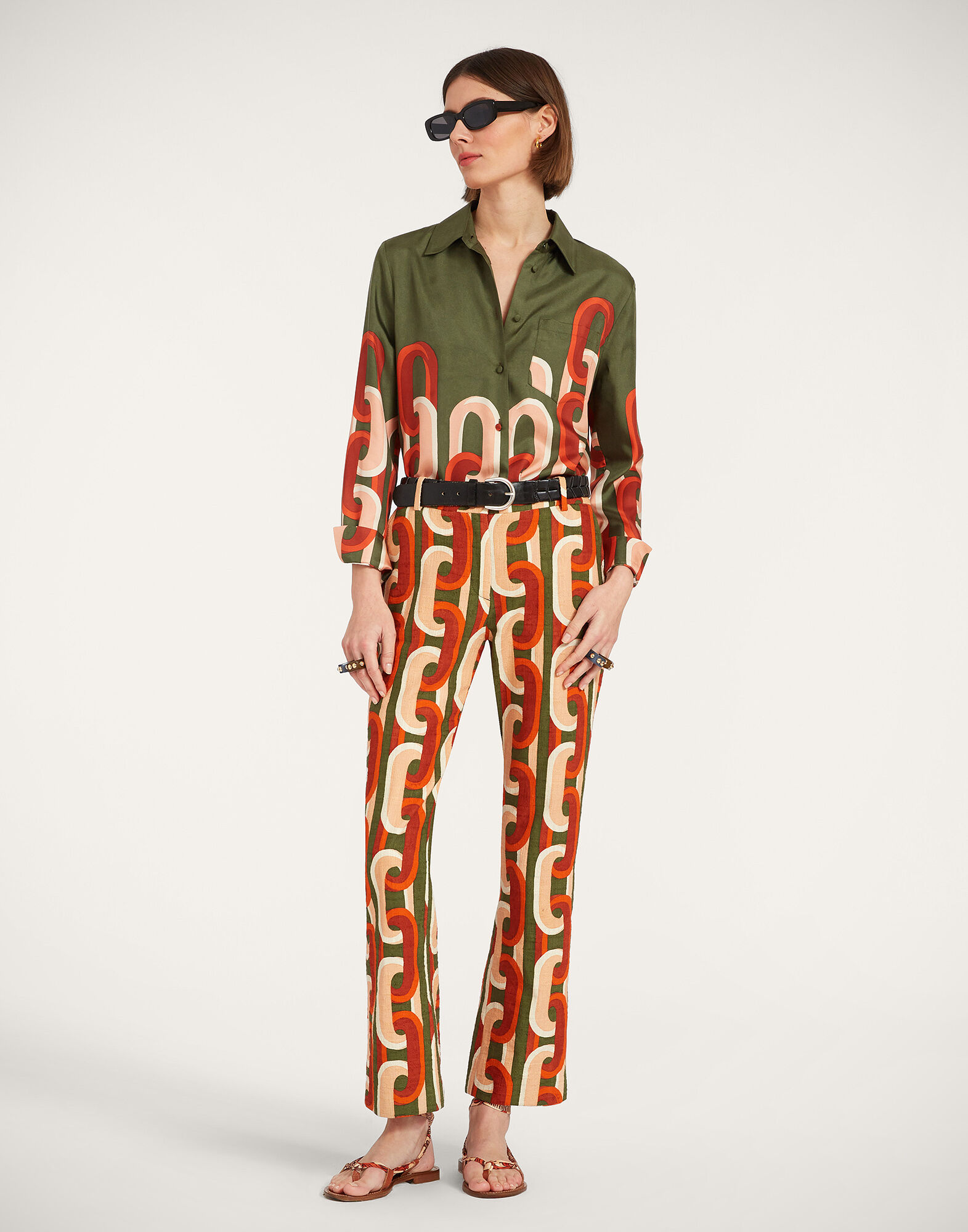 La DoubleJ Boy Shirt Prometheus Plac&eacute;e Camouflage SHI0001SIL001EUS02GR08