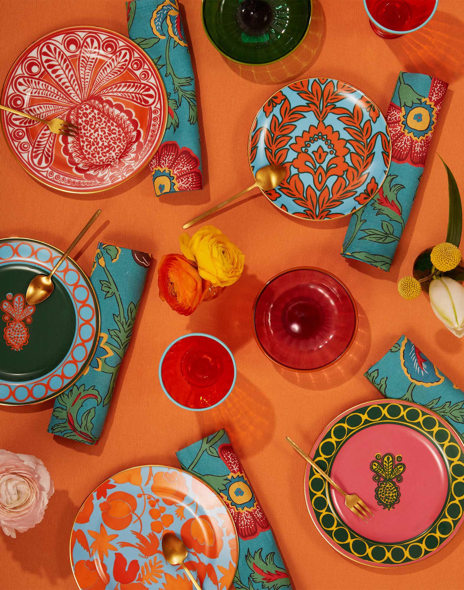 Dessert Plates Set Of 6 in Pineapple Mix - Homeware | La DoubleJ