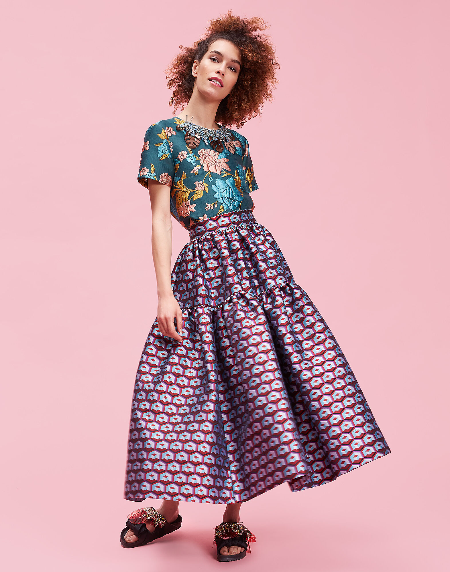 LaDoubleJ Lilium Verde The Embroidered Jazzy Tee Lilium Verde SHI0014JAC007LIL0003