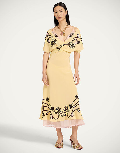 La DoubleJ Foyer Dress Solid Yellow DRE1066CRE001SOLIDYE03