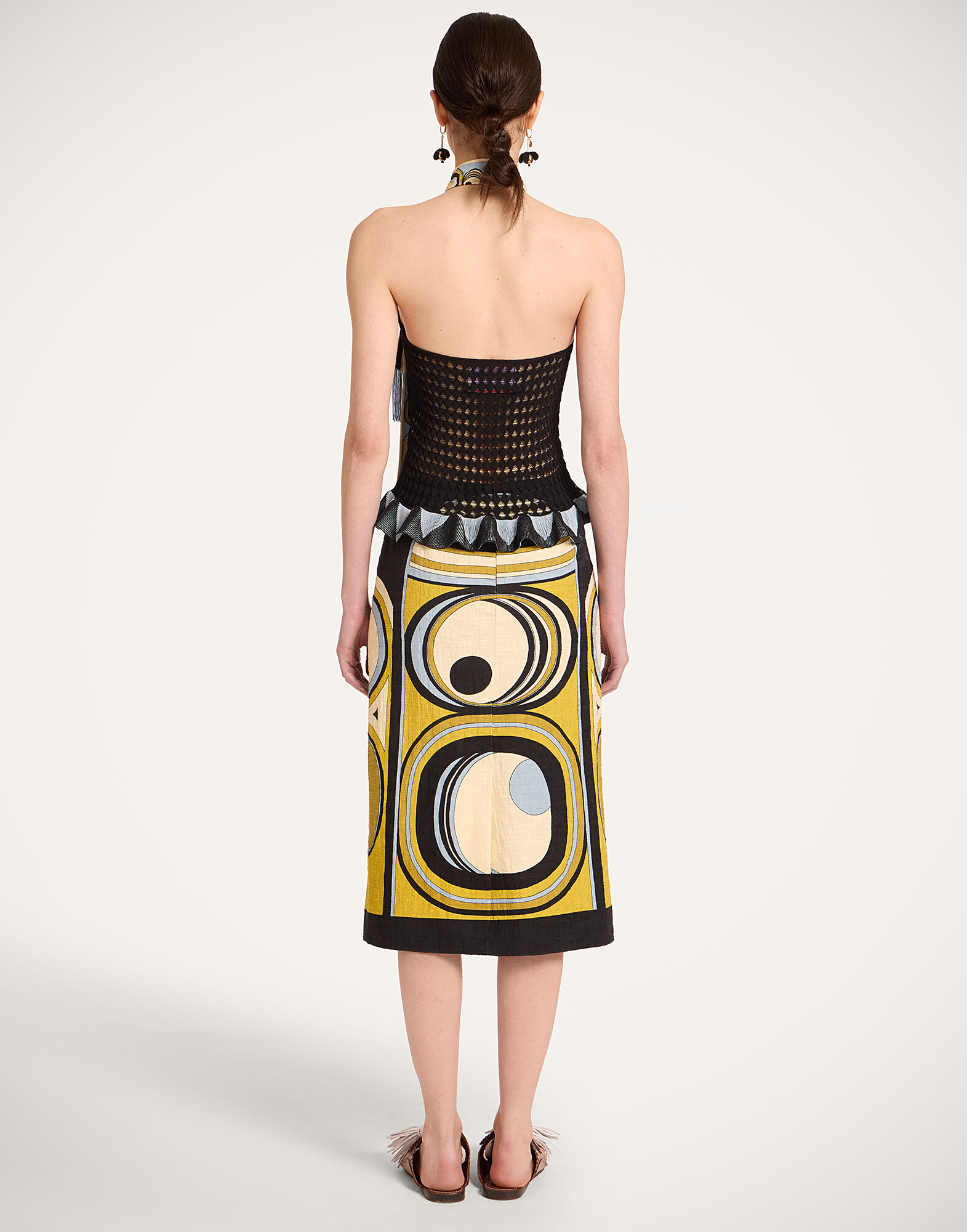 La DoubleJ Pencil Skirt Sanctuary Plac&eacute;e Gold SKI0022COT005SAC02YE05